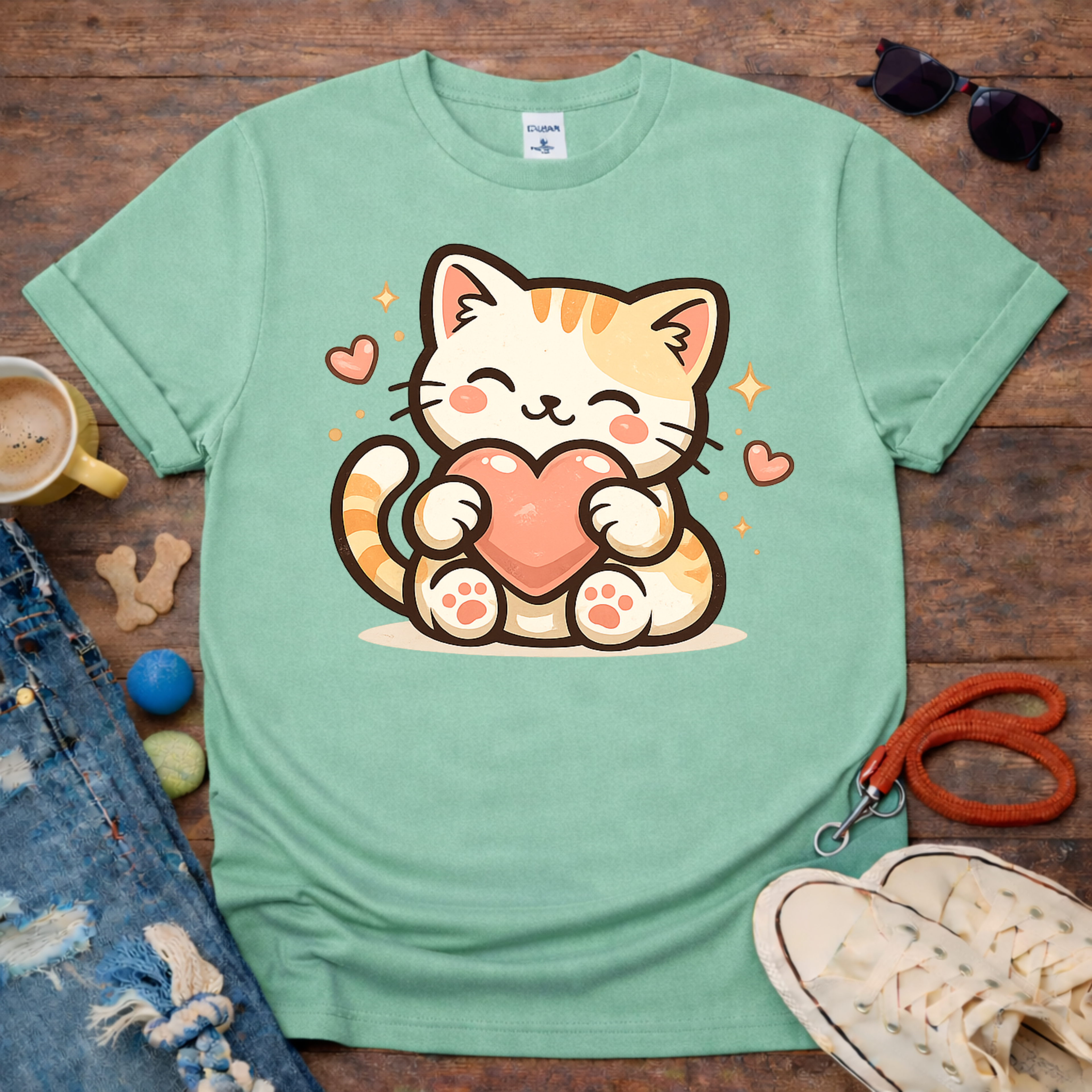 Cat and hart T-Shirt