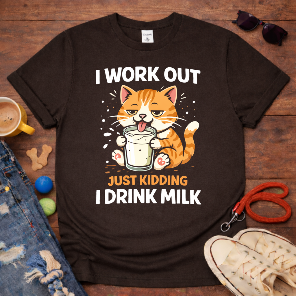 Cat drinking milk T-Shirt