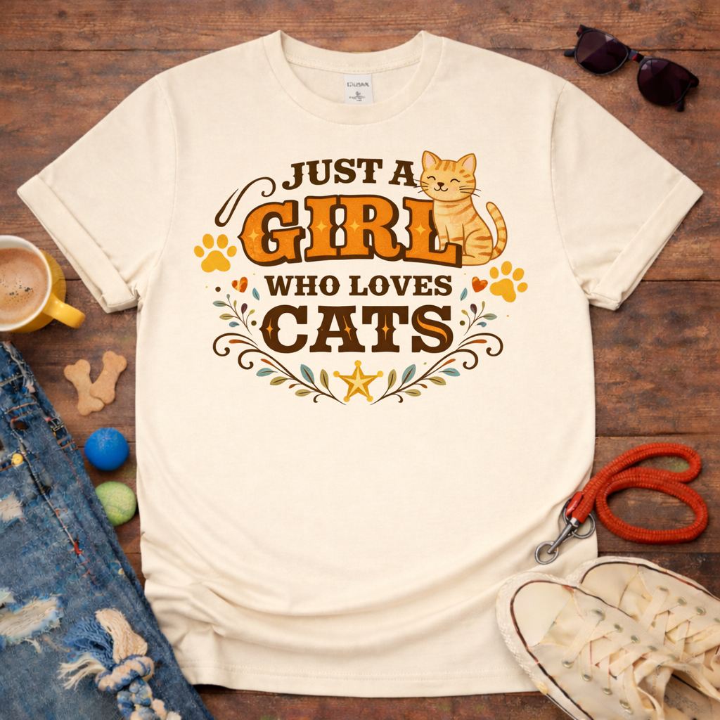 Girls Who Loves Cats II T-Shirt