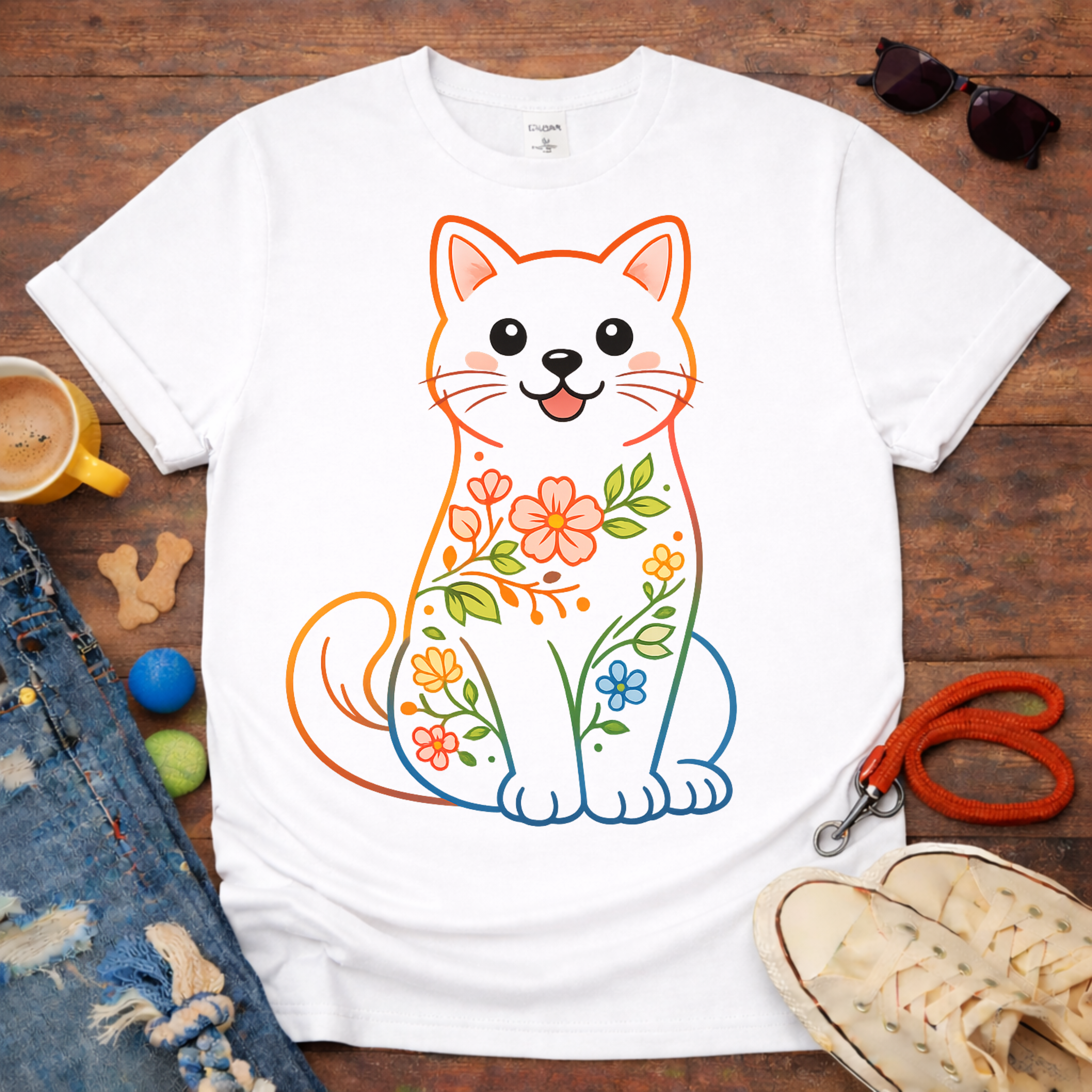 😻🌼Flower Cat T-Shirt🌼😻