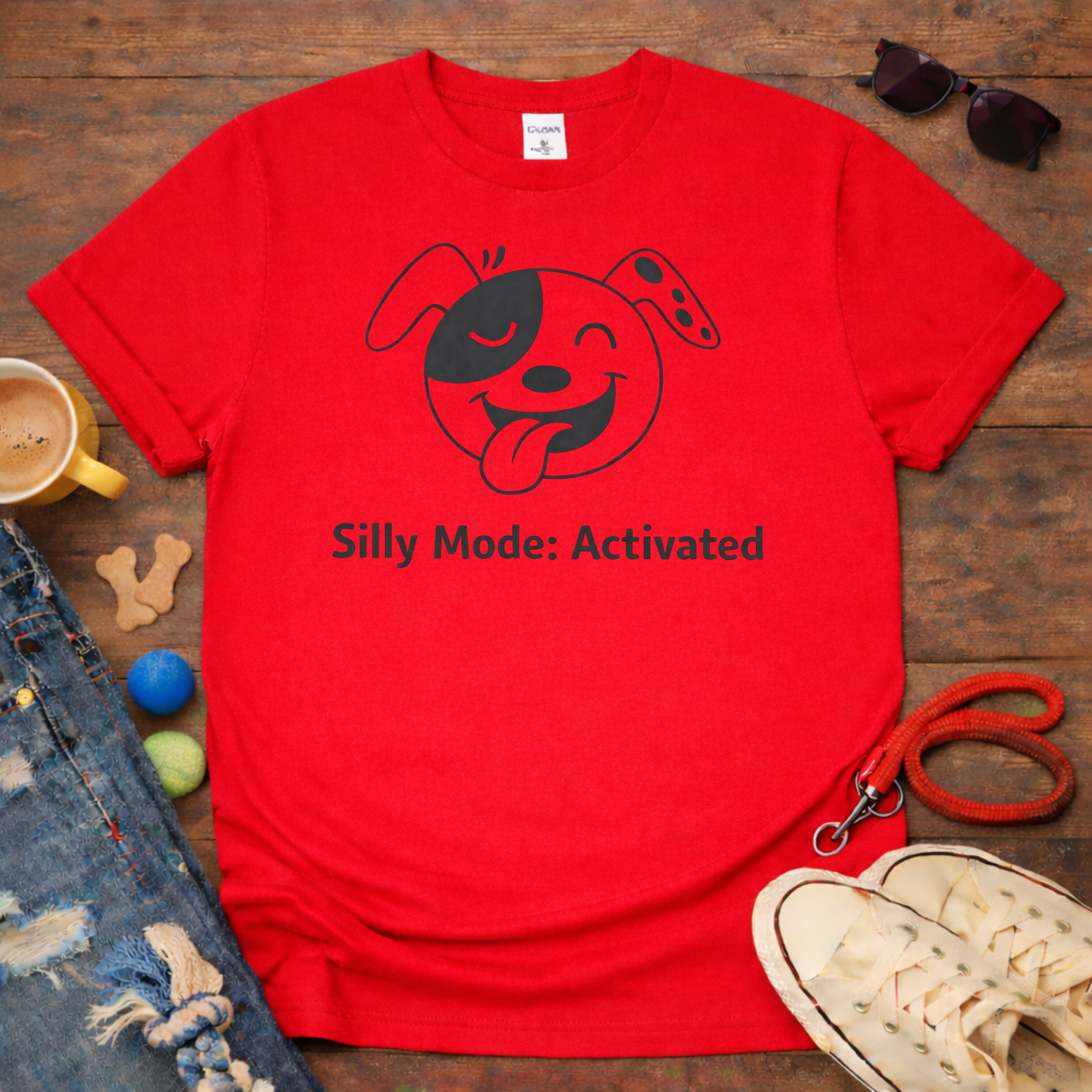 Laughing dog, Silly mode T-Shirt