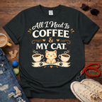 ☕❤️Coffee and My Cat T-Shirt❤️☕