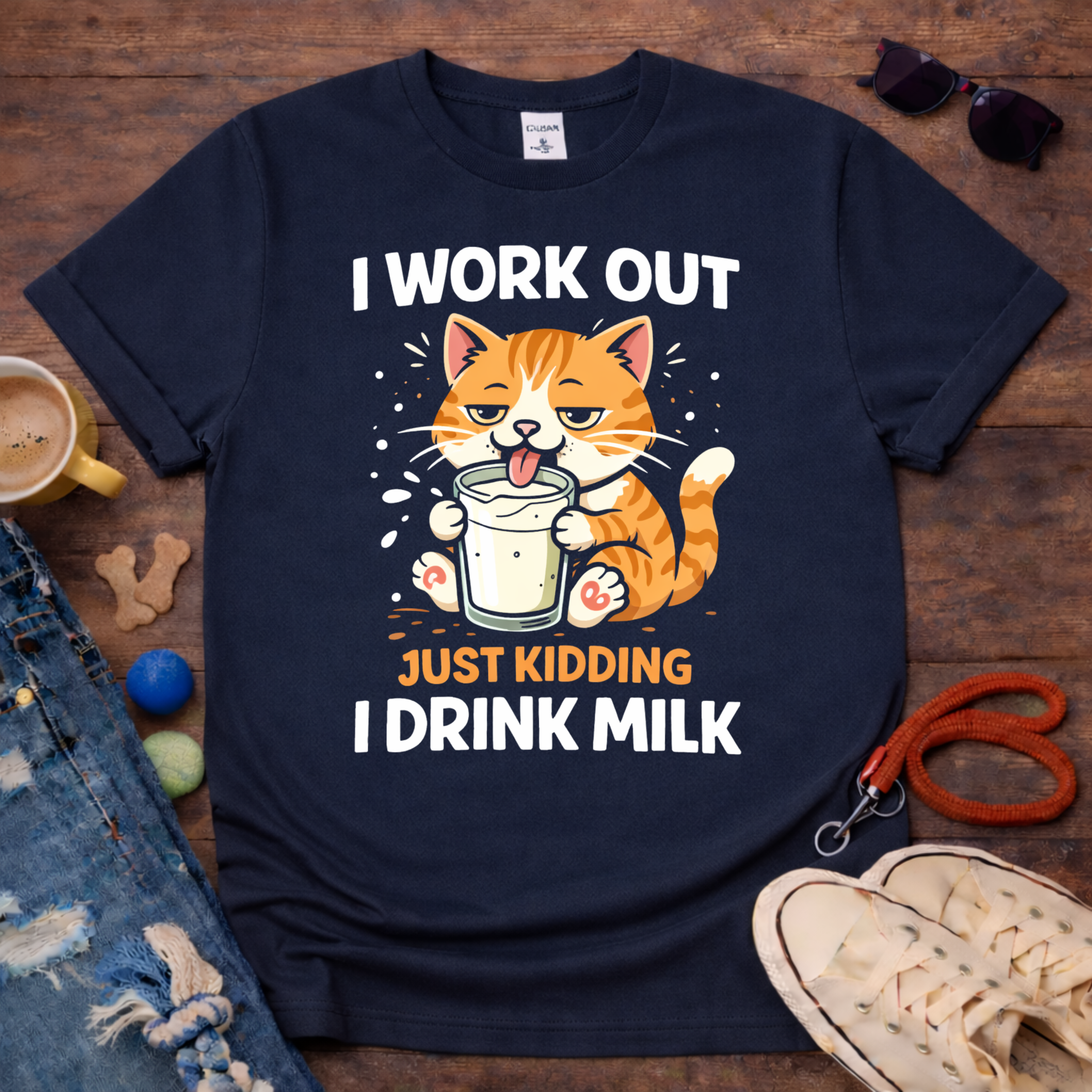 Cat drinking milk T-Shirt