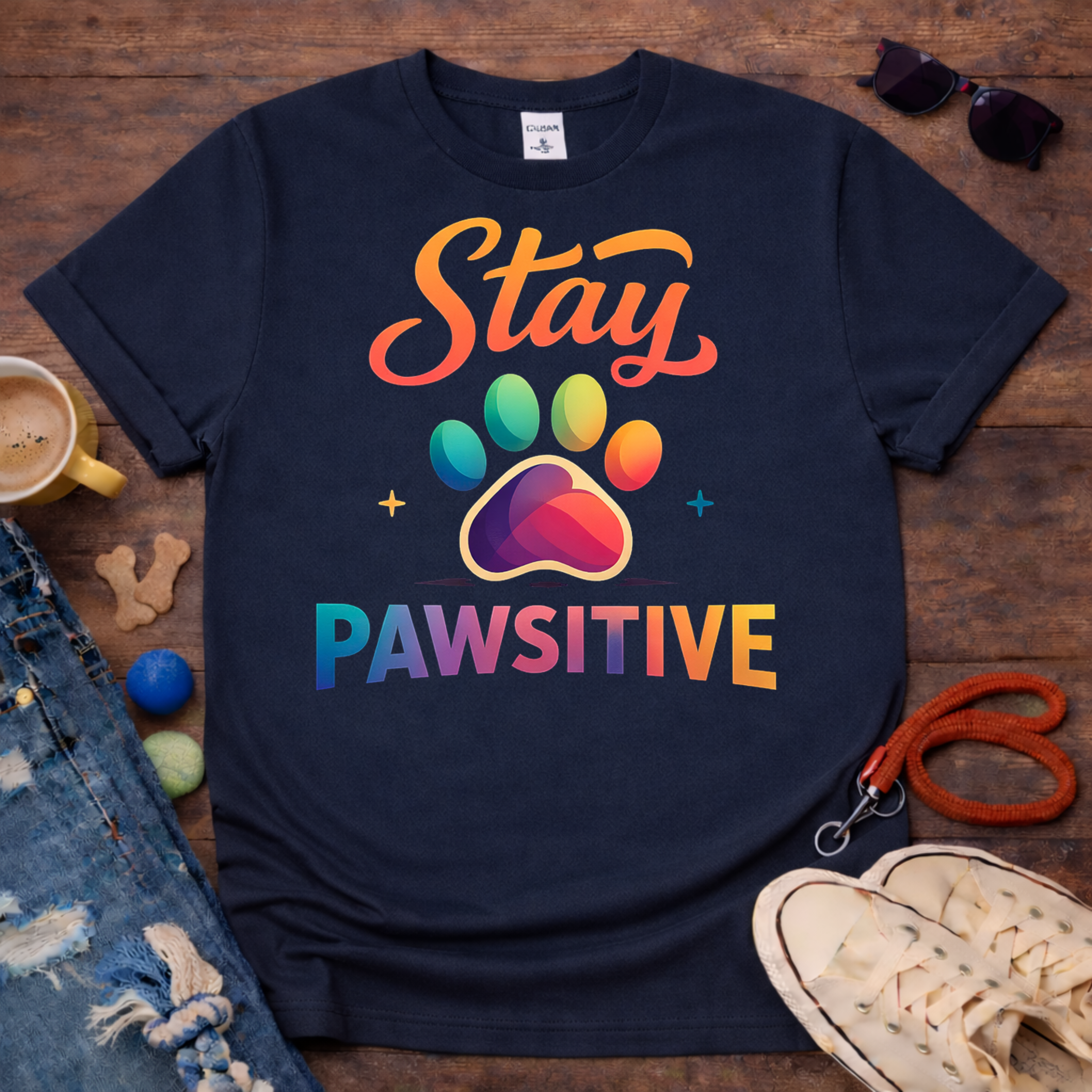 Stay PAWsitive T-Shirt