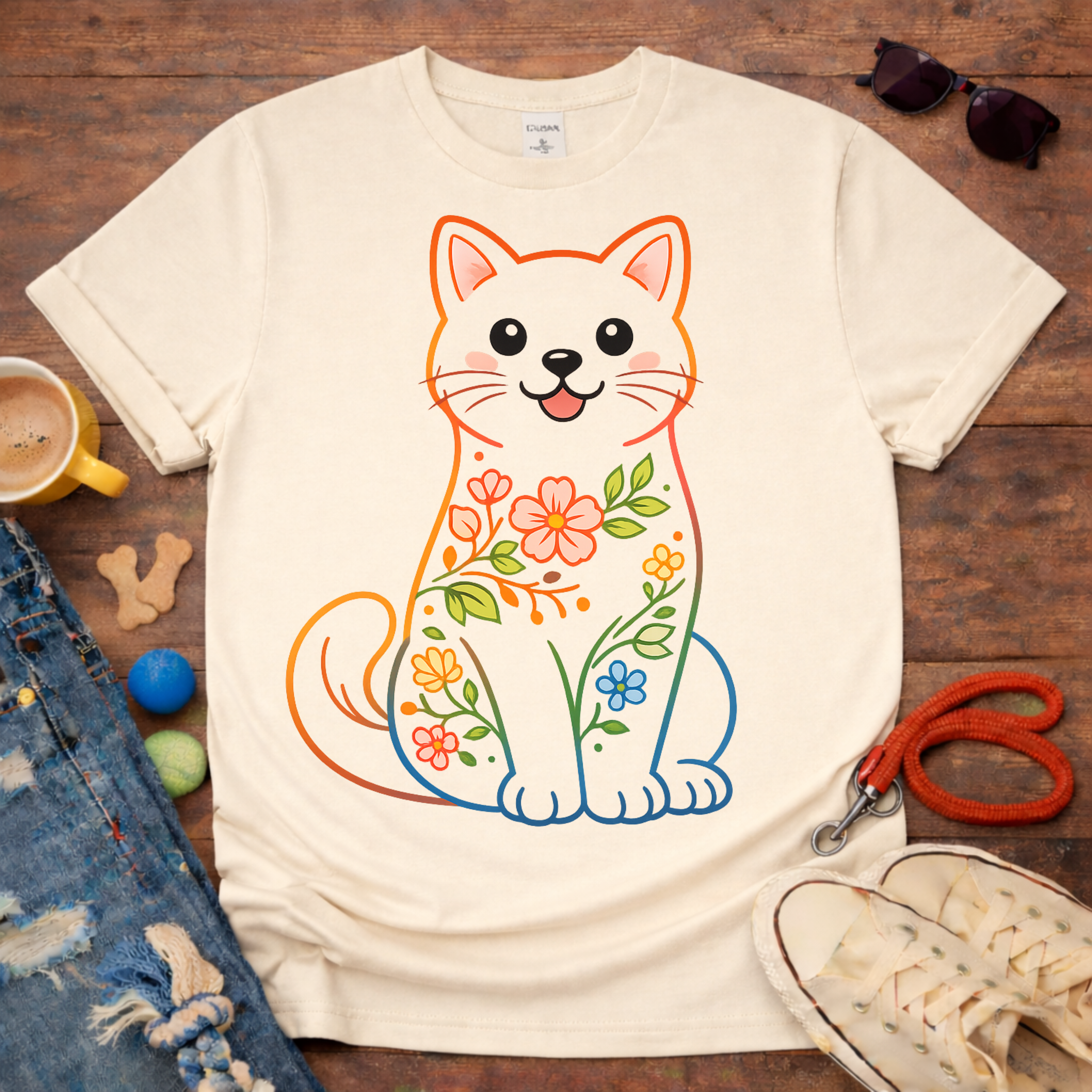 😻🌼Flower Cat T-Shirt🌼😻