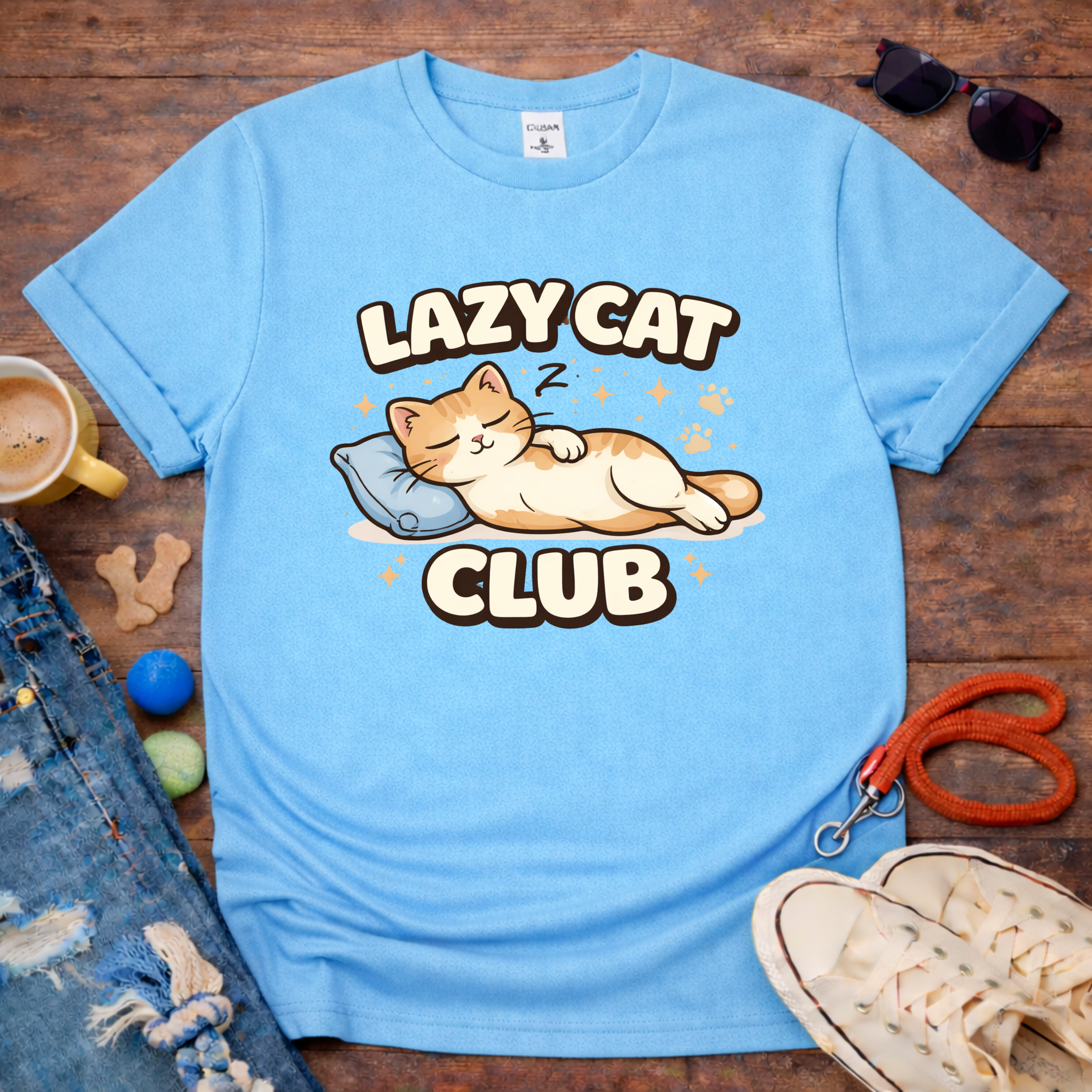 Lazy cat T-shirt