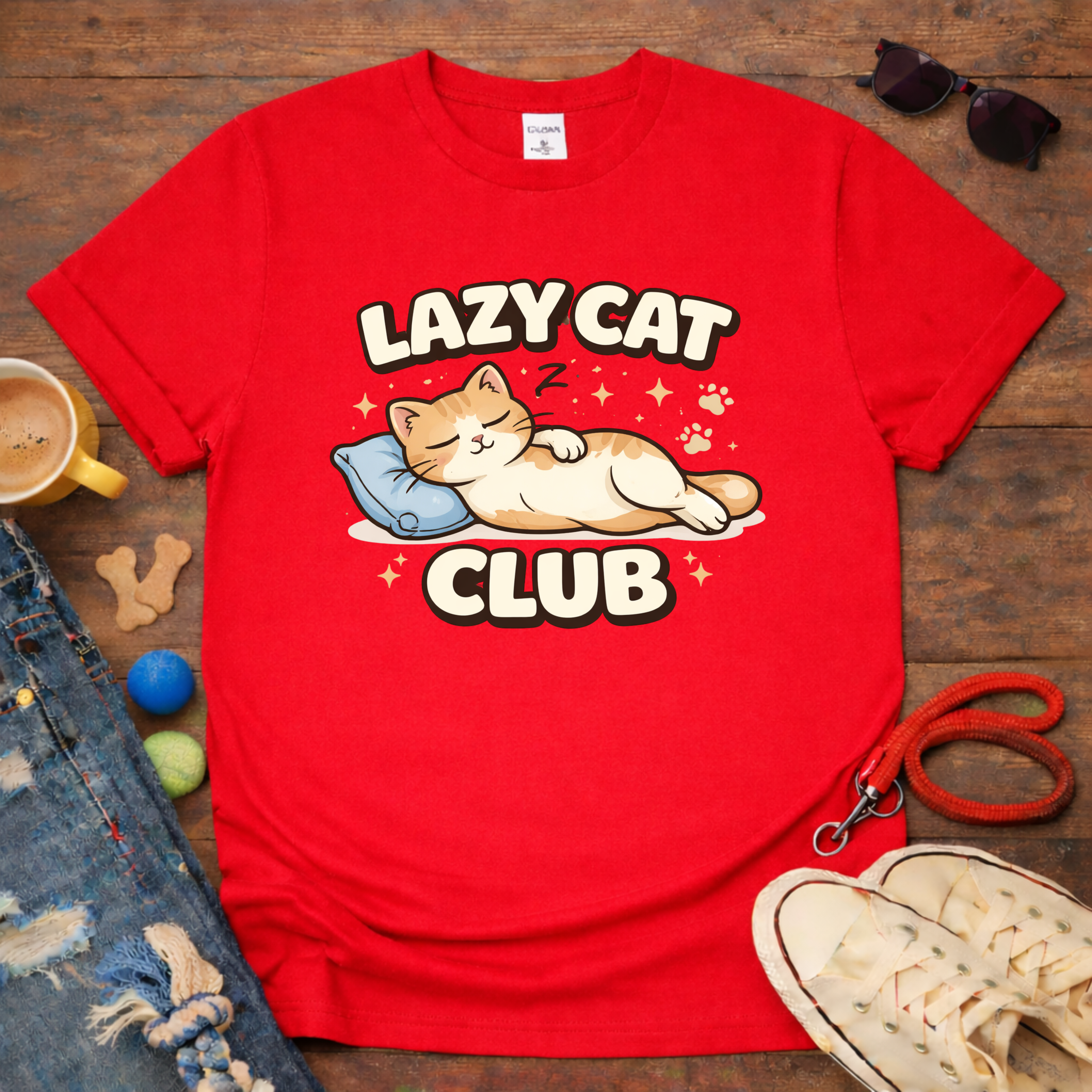 Lazy cat T-shirt