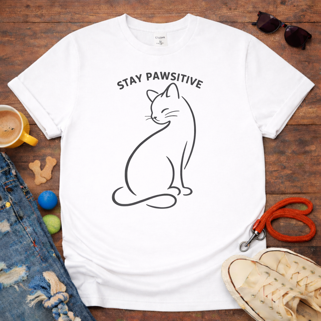 Single line cat T-Shirt