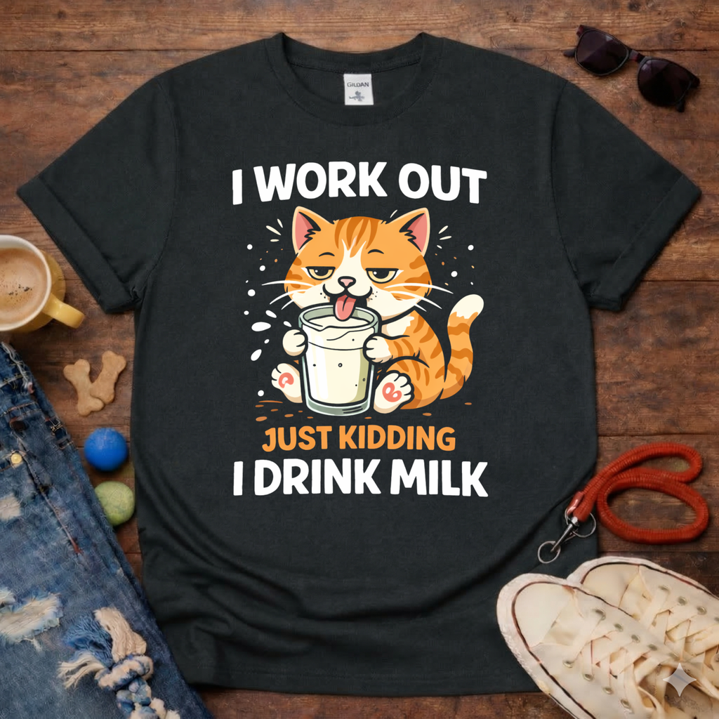 Cat drinking milk T-Shirt