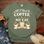 ☕❤️Coffee and My Cat T-Shirt❤️☕