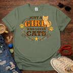 Girl who Loves Cats T-Shirt
