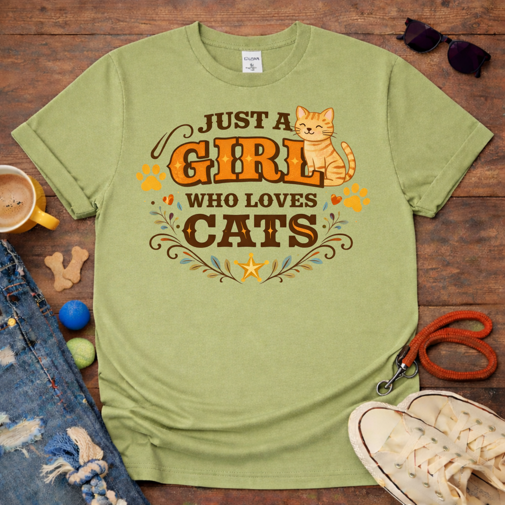 Girls Who Loves Cats II T-Shirt
