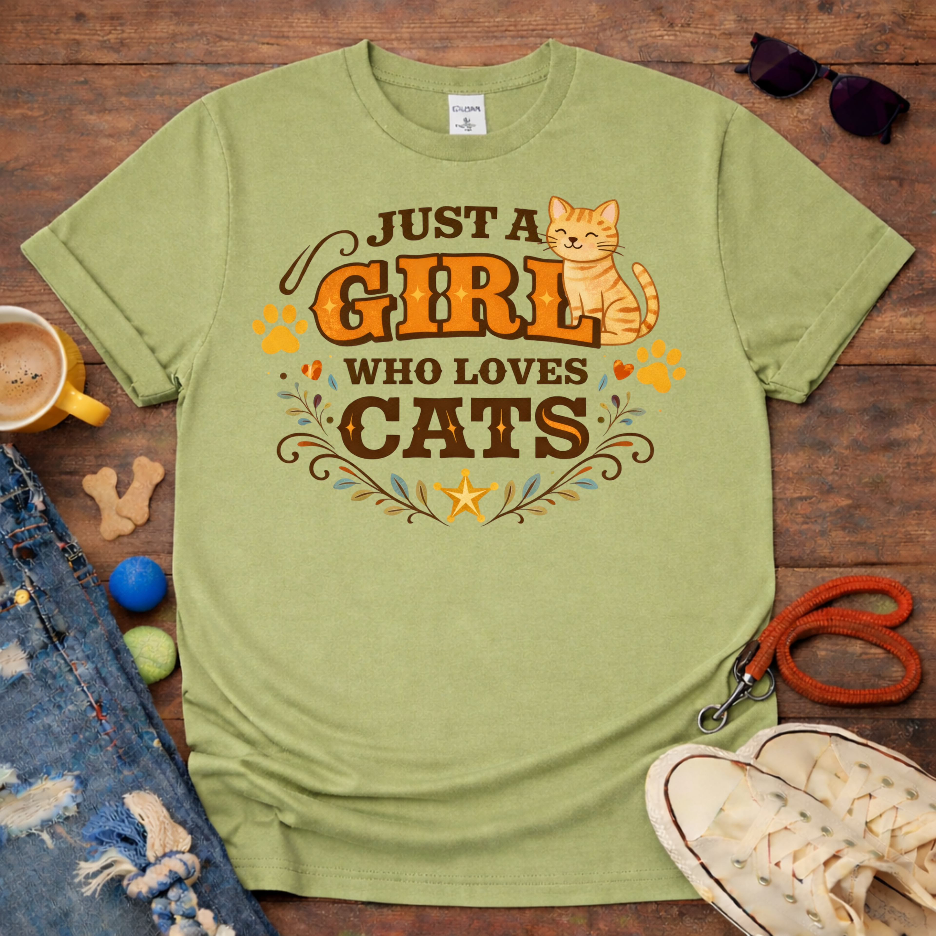 Girls Who Loves Cats II T-Shirt