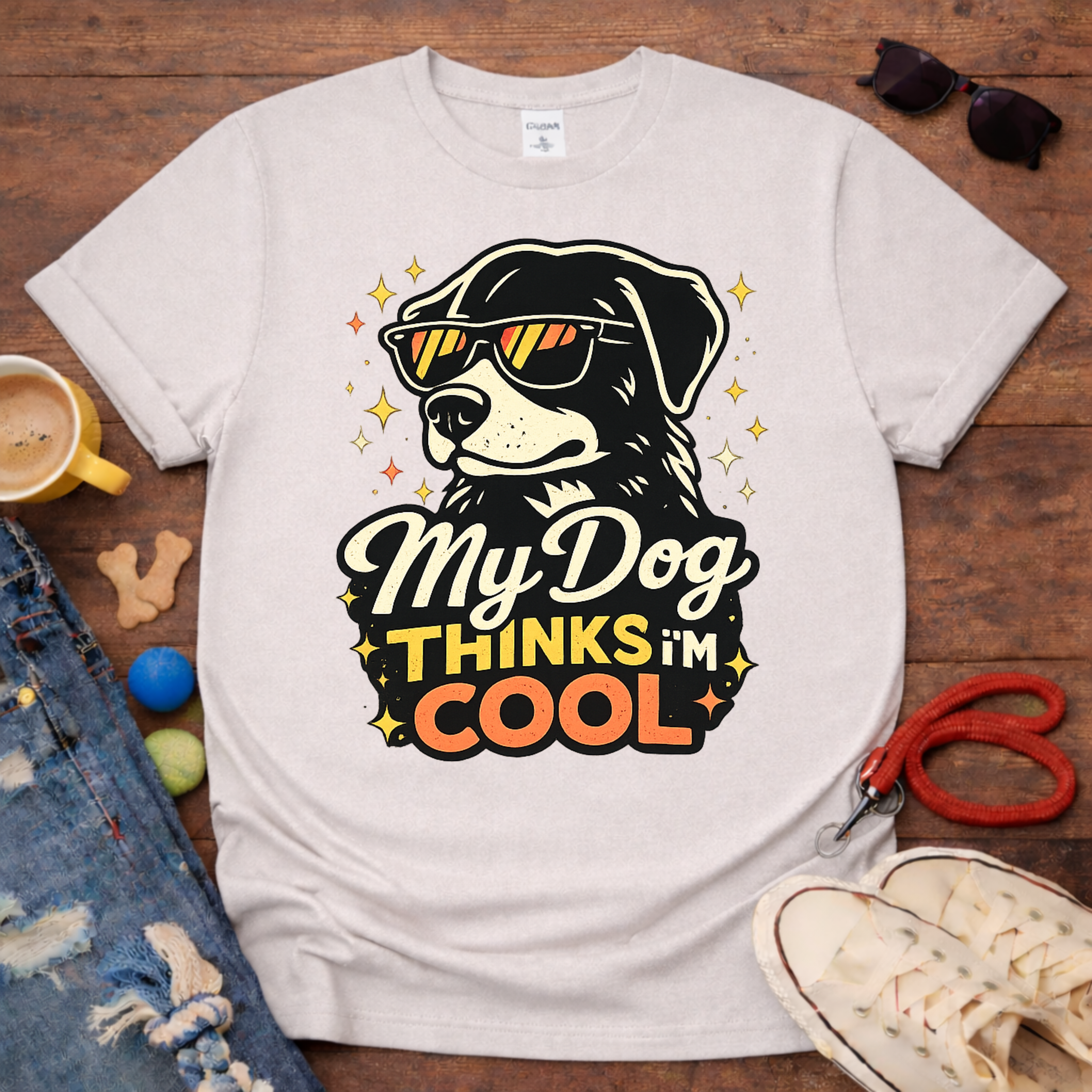 😎🐾My Dog thinks that I am COOL T-Shirt🐾😎