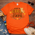 Girl who Loves Cats T-Shirt