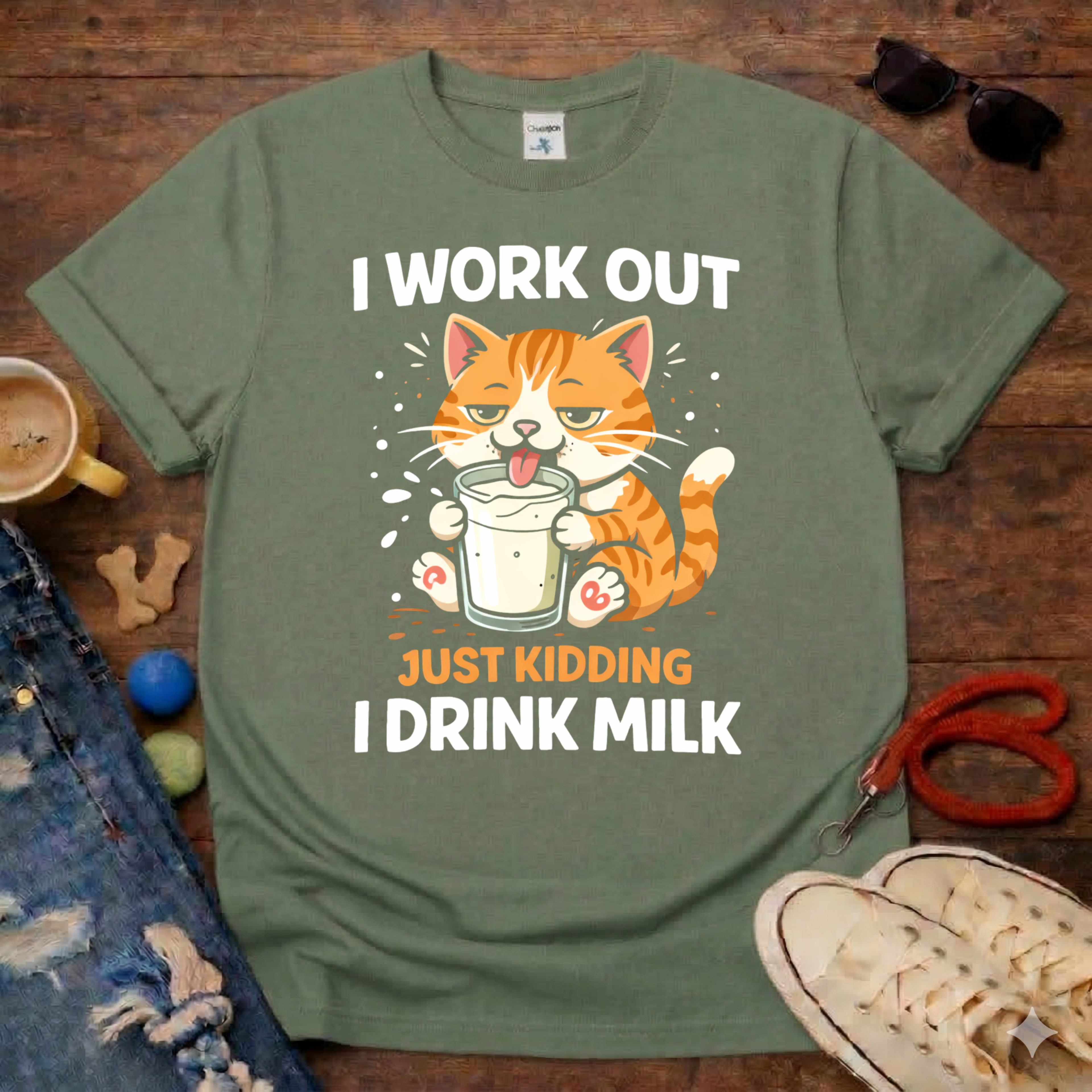 Cat drinking milk T-Shirt