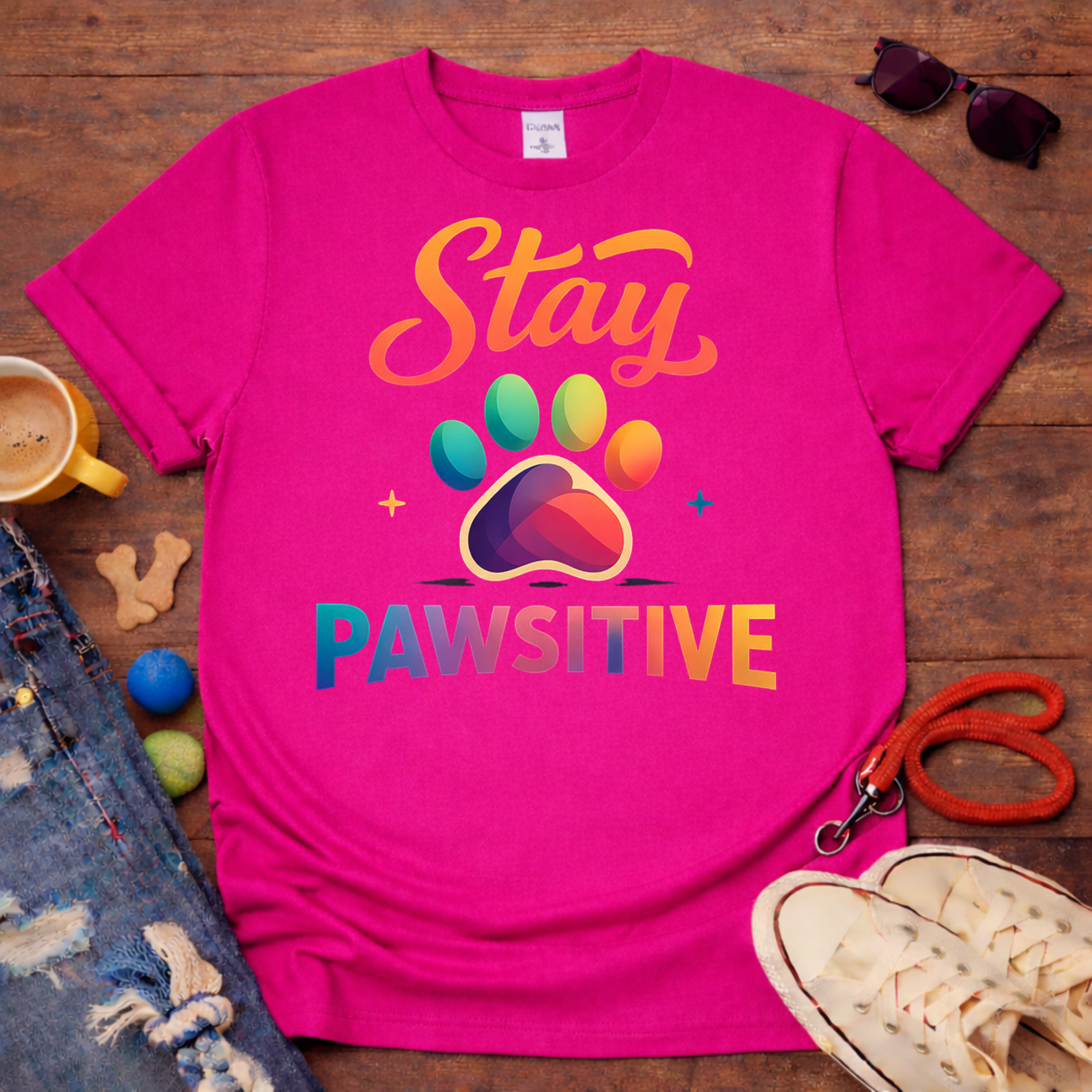 Stay PAWsitive T-Shirt