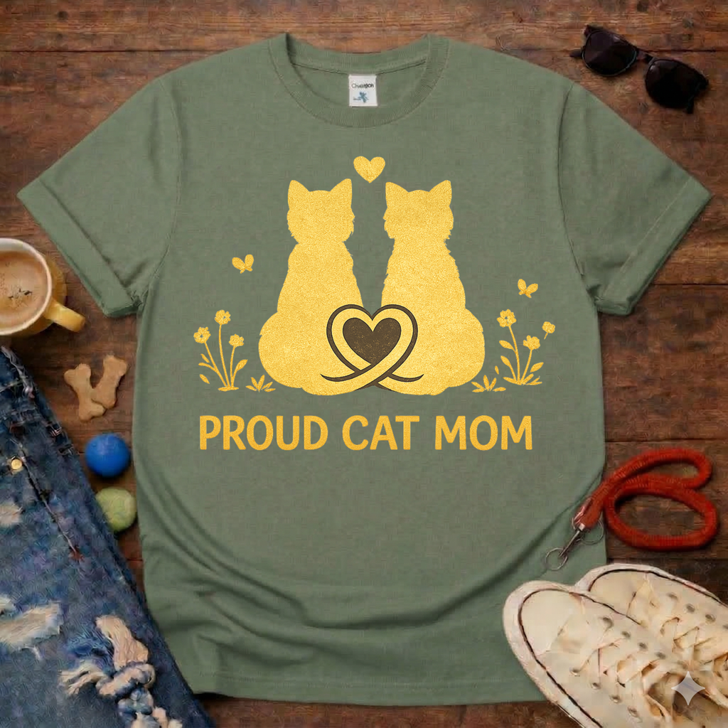 Cat mom T-shirt