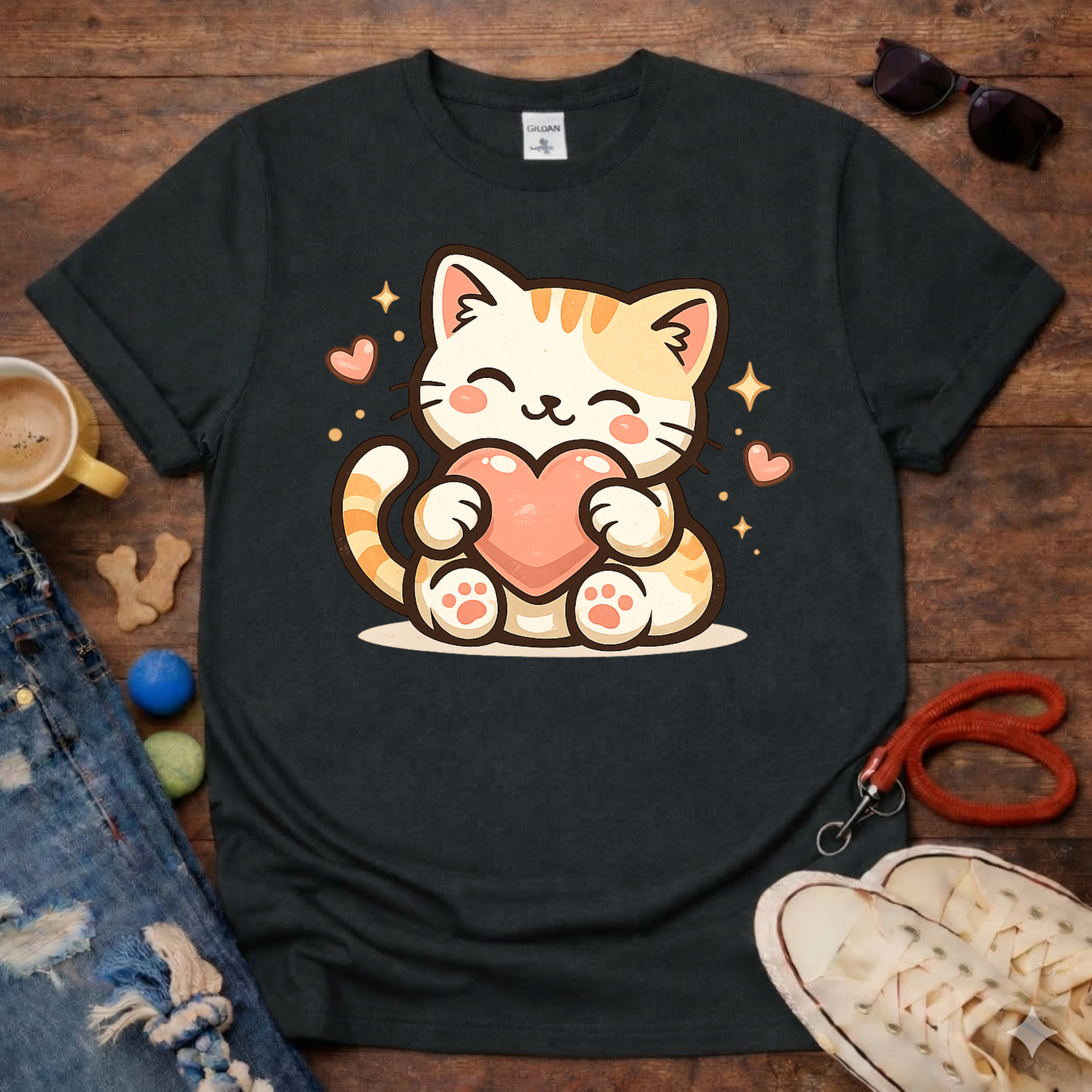 Cat and hart T-Shirt