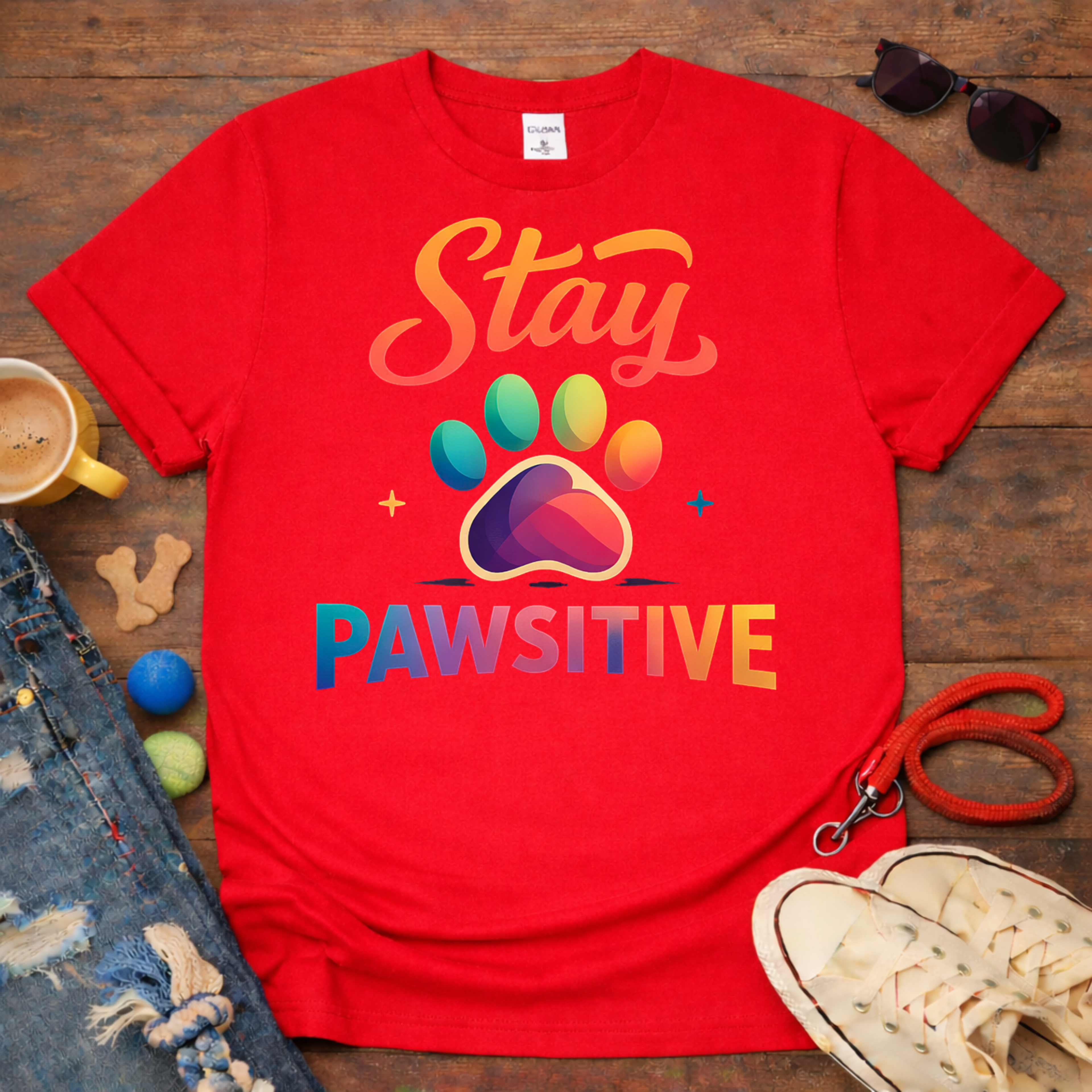 Stay PAWsitive T-Shirt