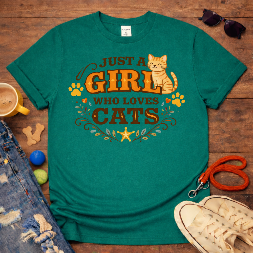Girl who Loves Cats T-Shirt