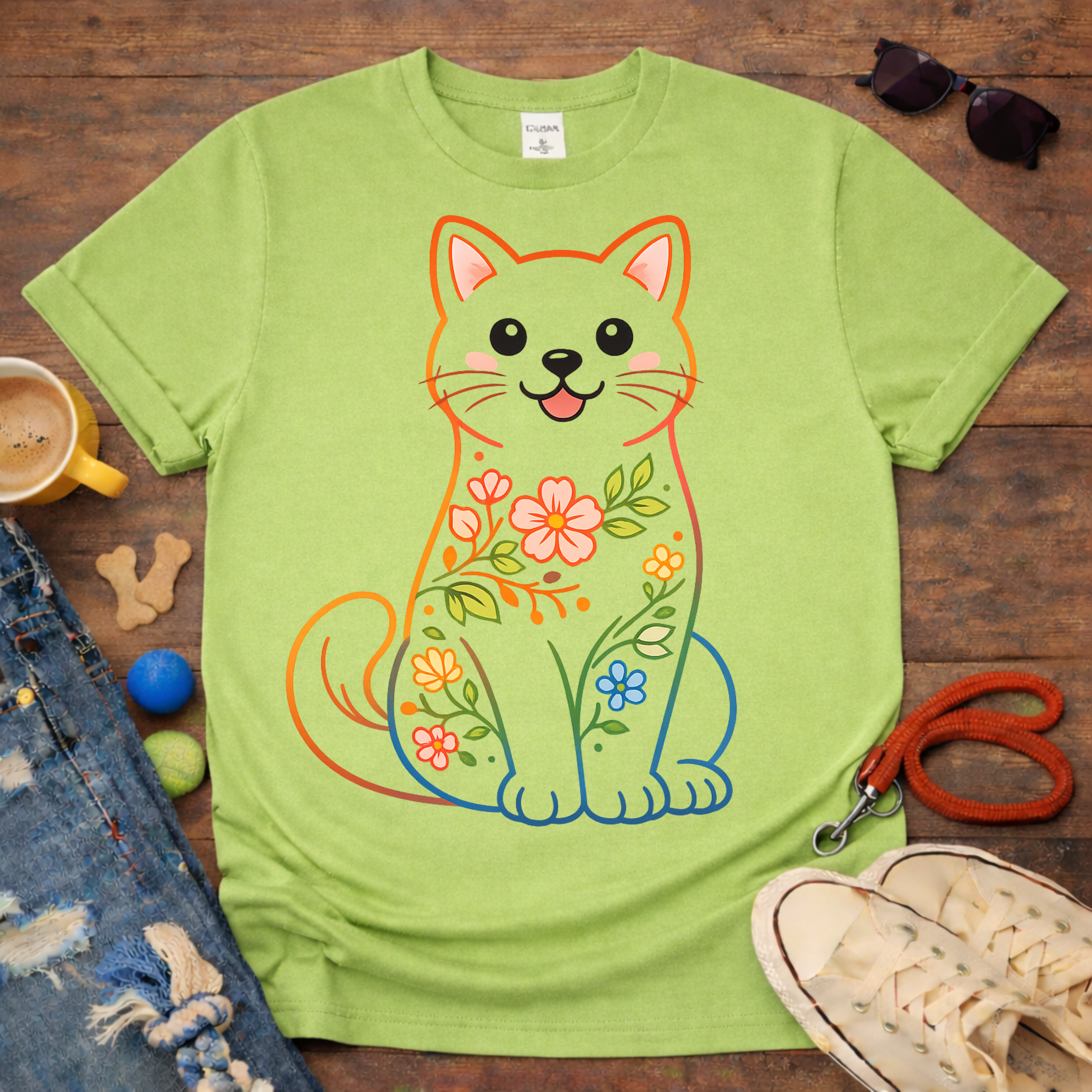 😻🌼Flower Cat T-Shirt🌼😻