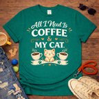 ☕❤️Coffee and My Cat T-Shirt❤️☕