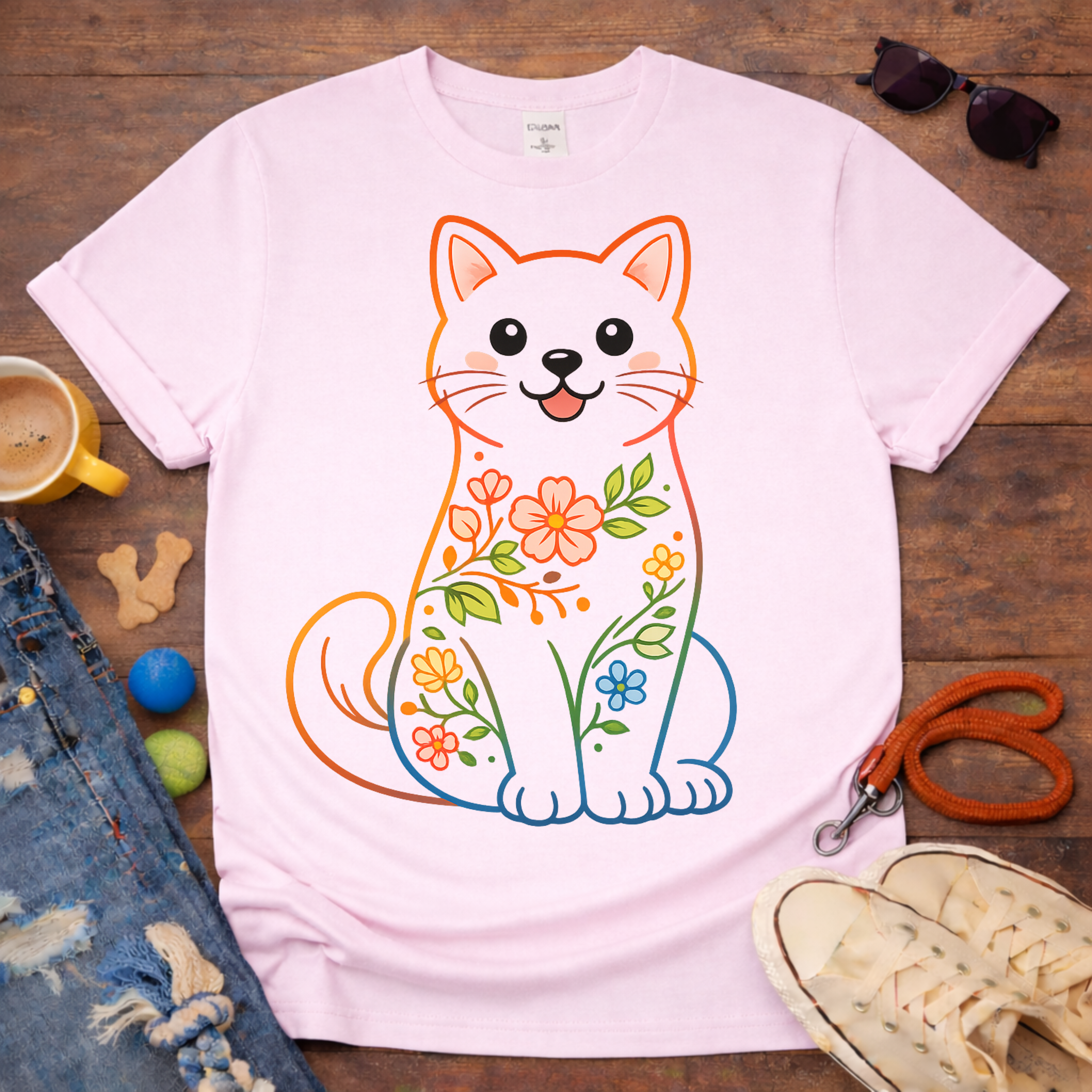 😻🌼Flower Cat T-Shirt🌼😻