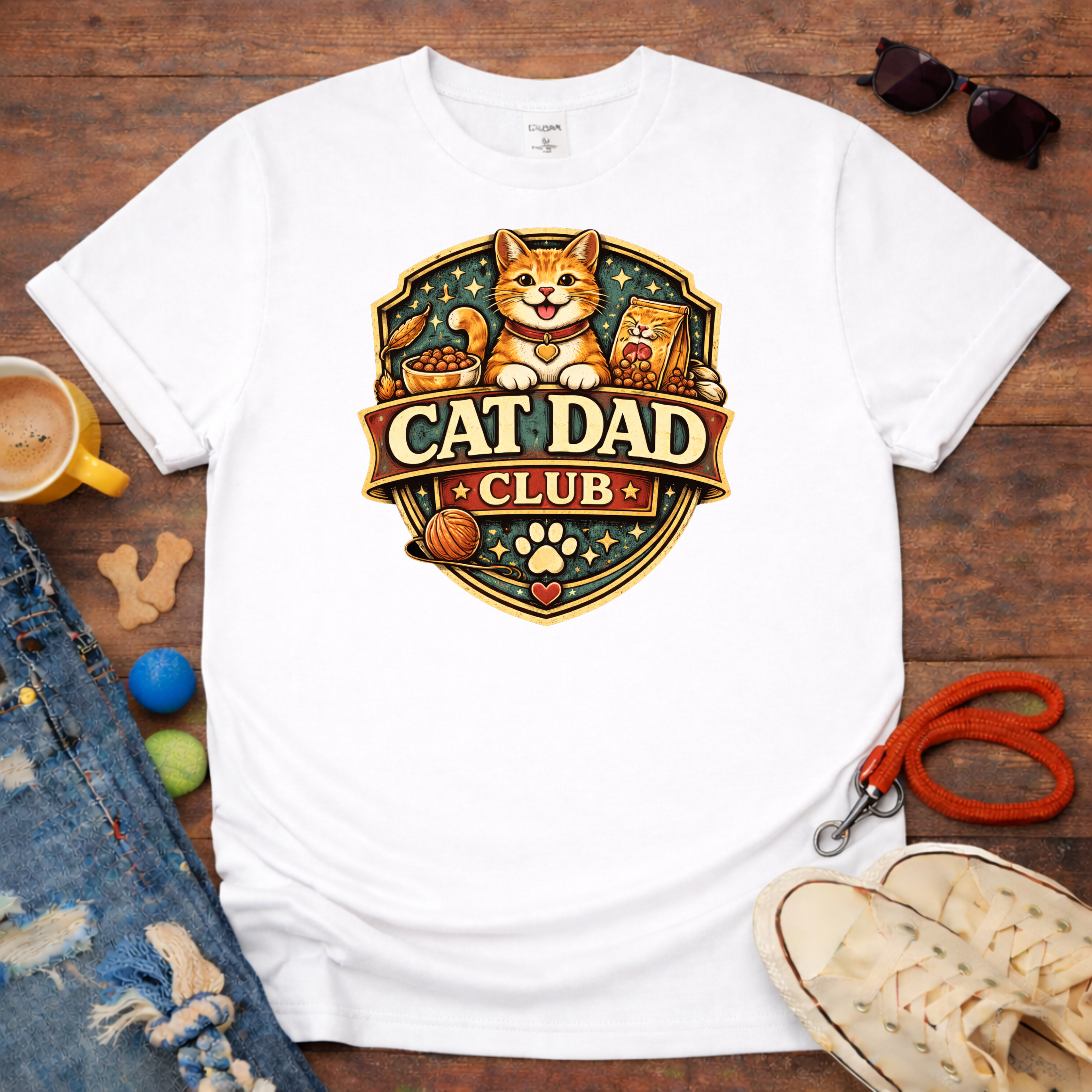 Cat Dad Club T-Shirt