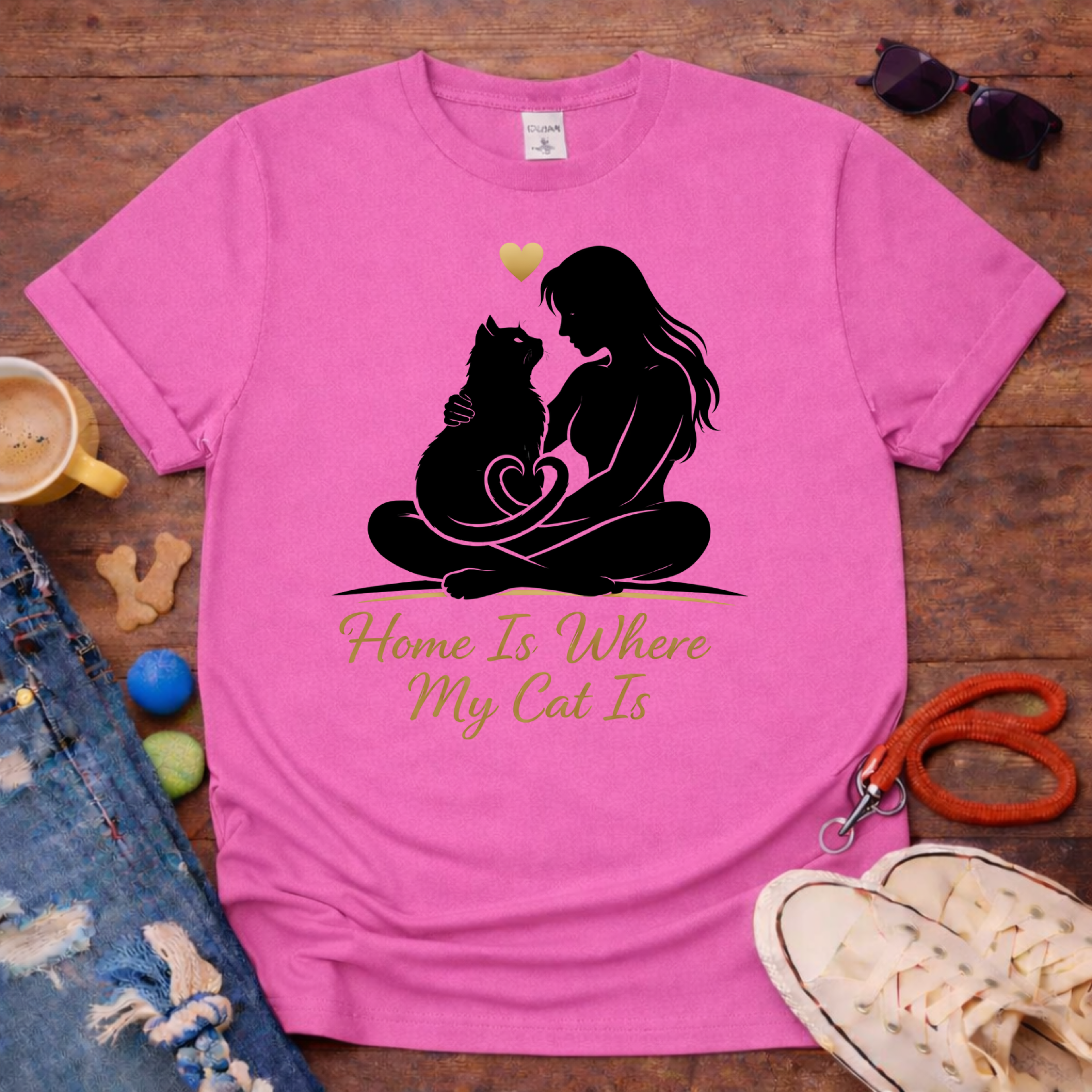 Home is Where My Cat is T-Shirt