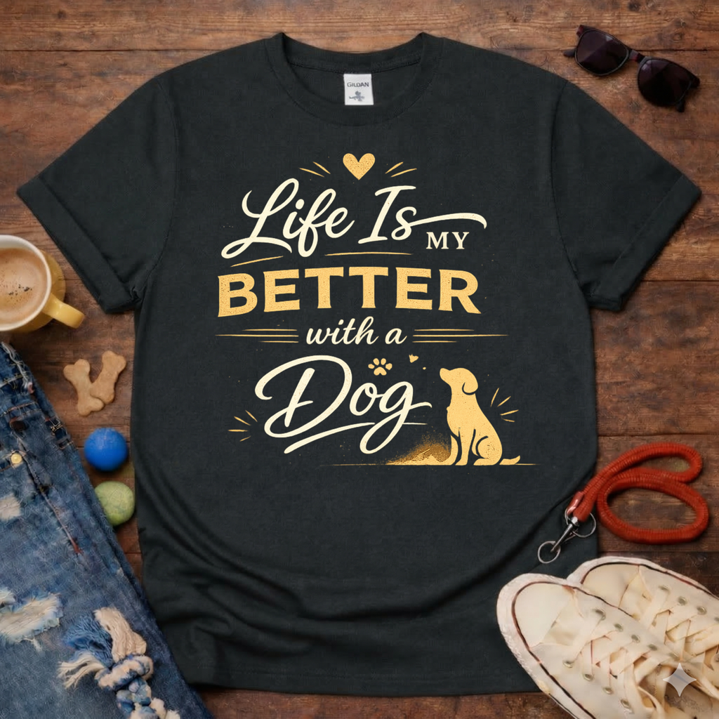 Better with Dog T-Shirt