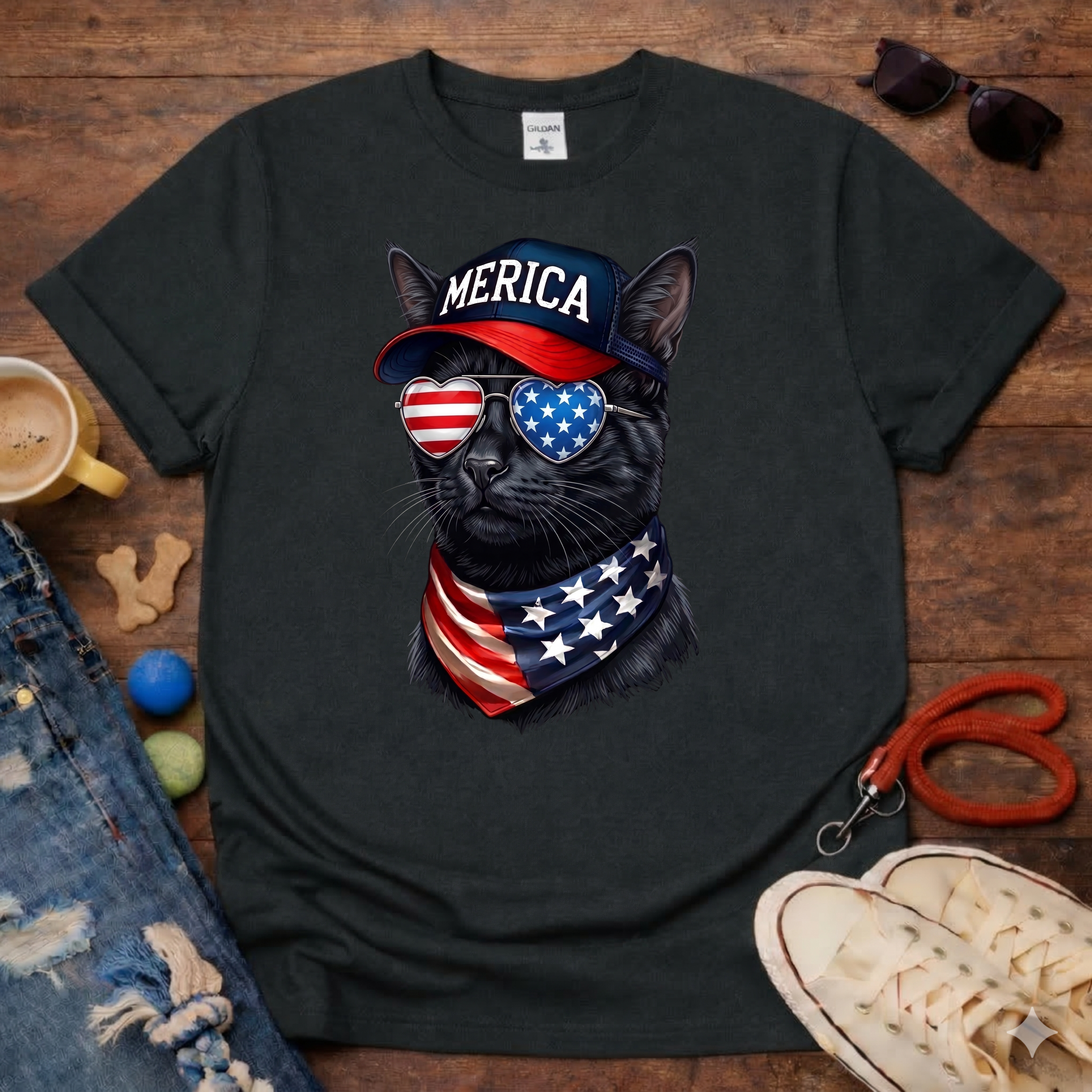 Merica Cat T-Shirt