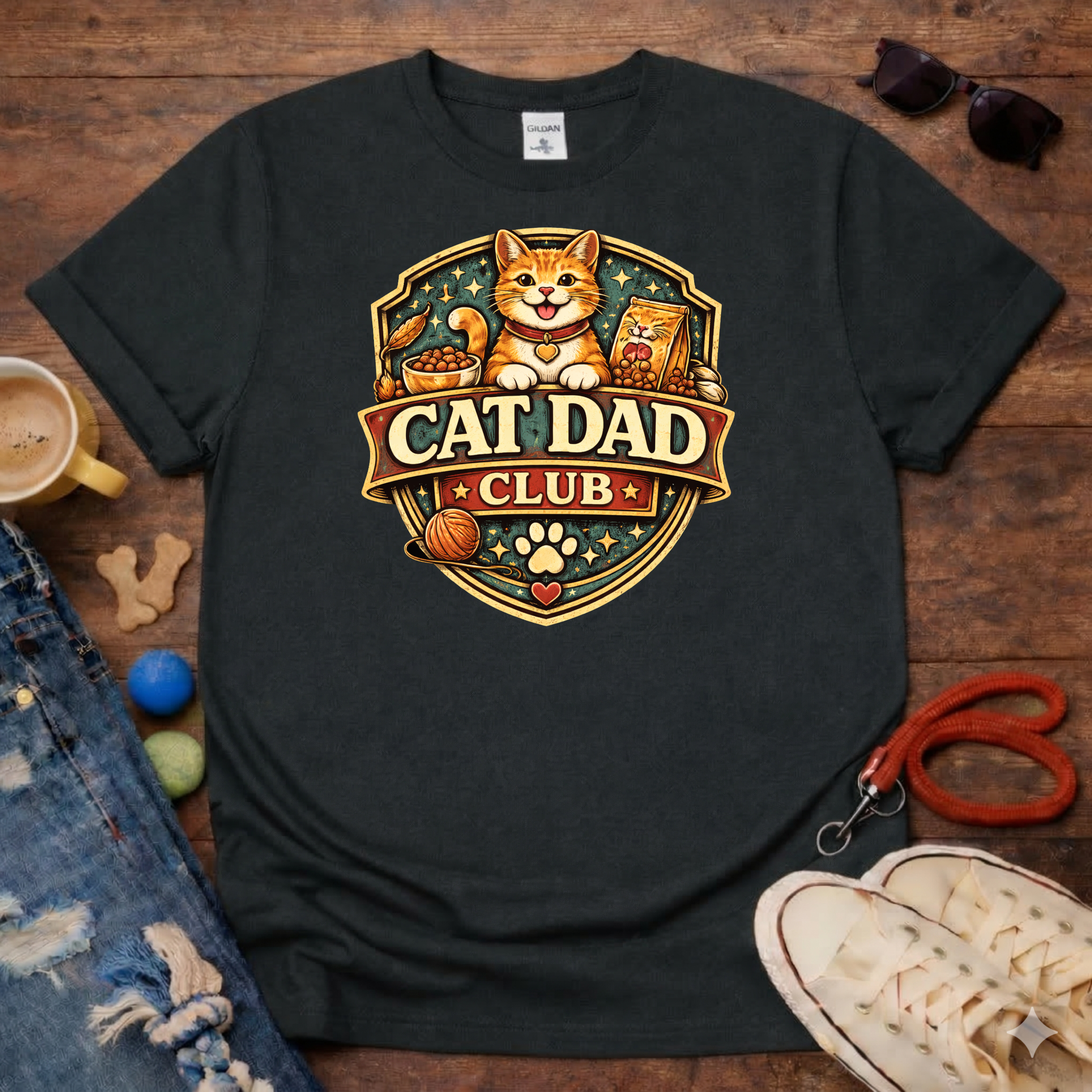 Cat Dad Club T-Shirt