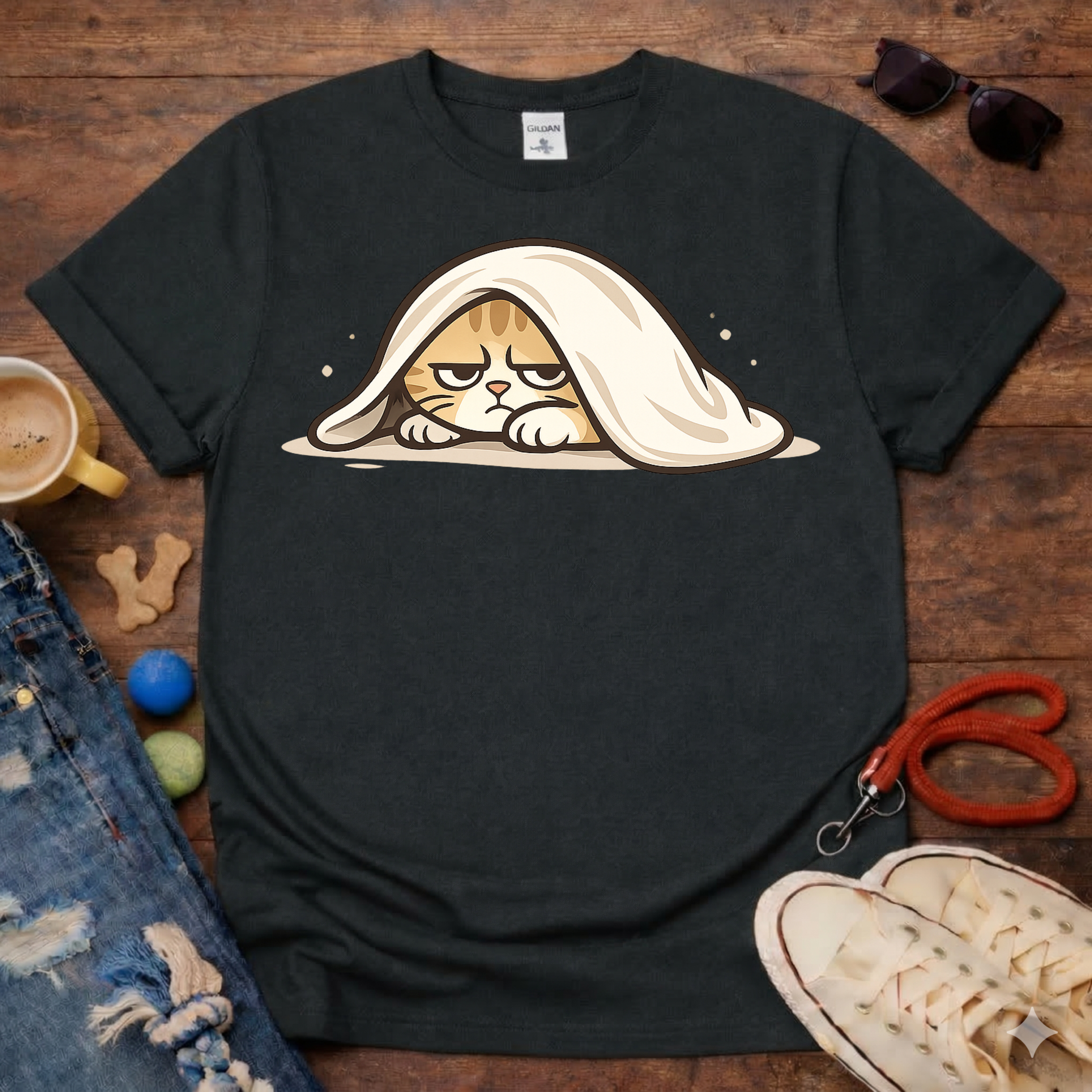 Cat under blanket T-Shirt
