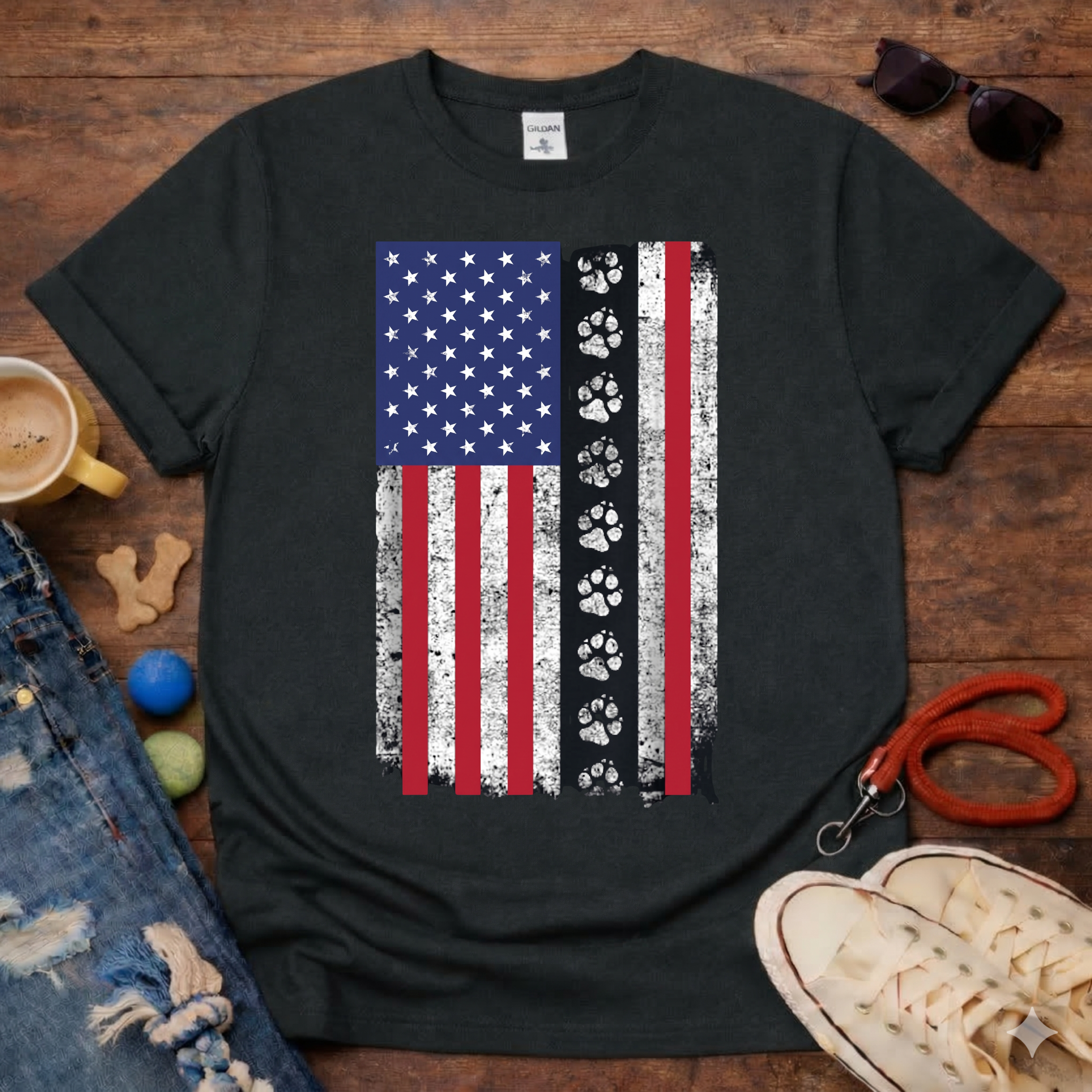 Flag & Paw T-Shirt