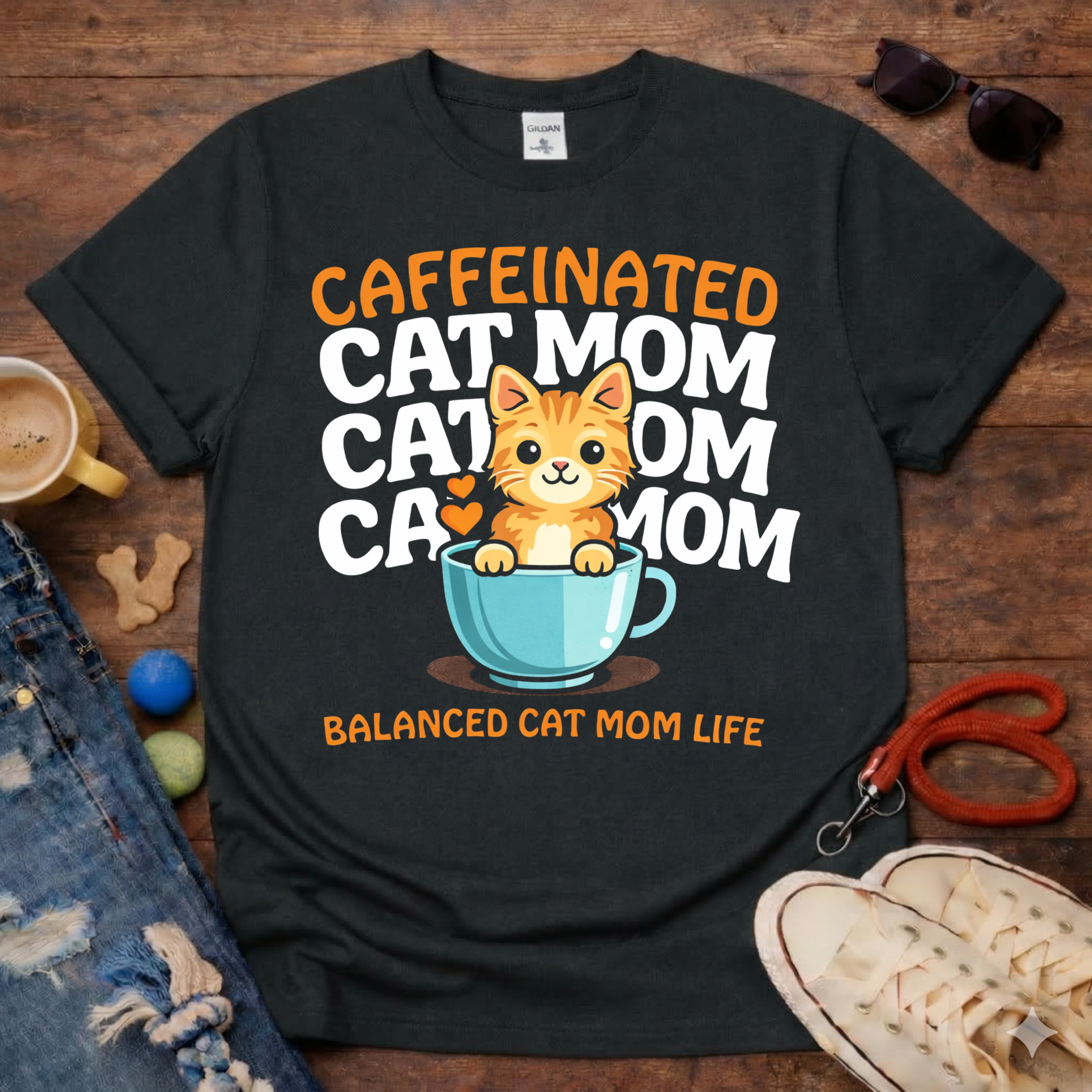 😸☕Coffee and Cat T-Shirt☕😸