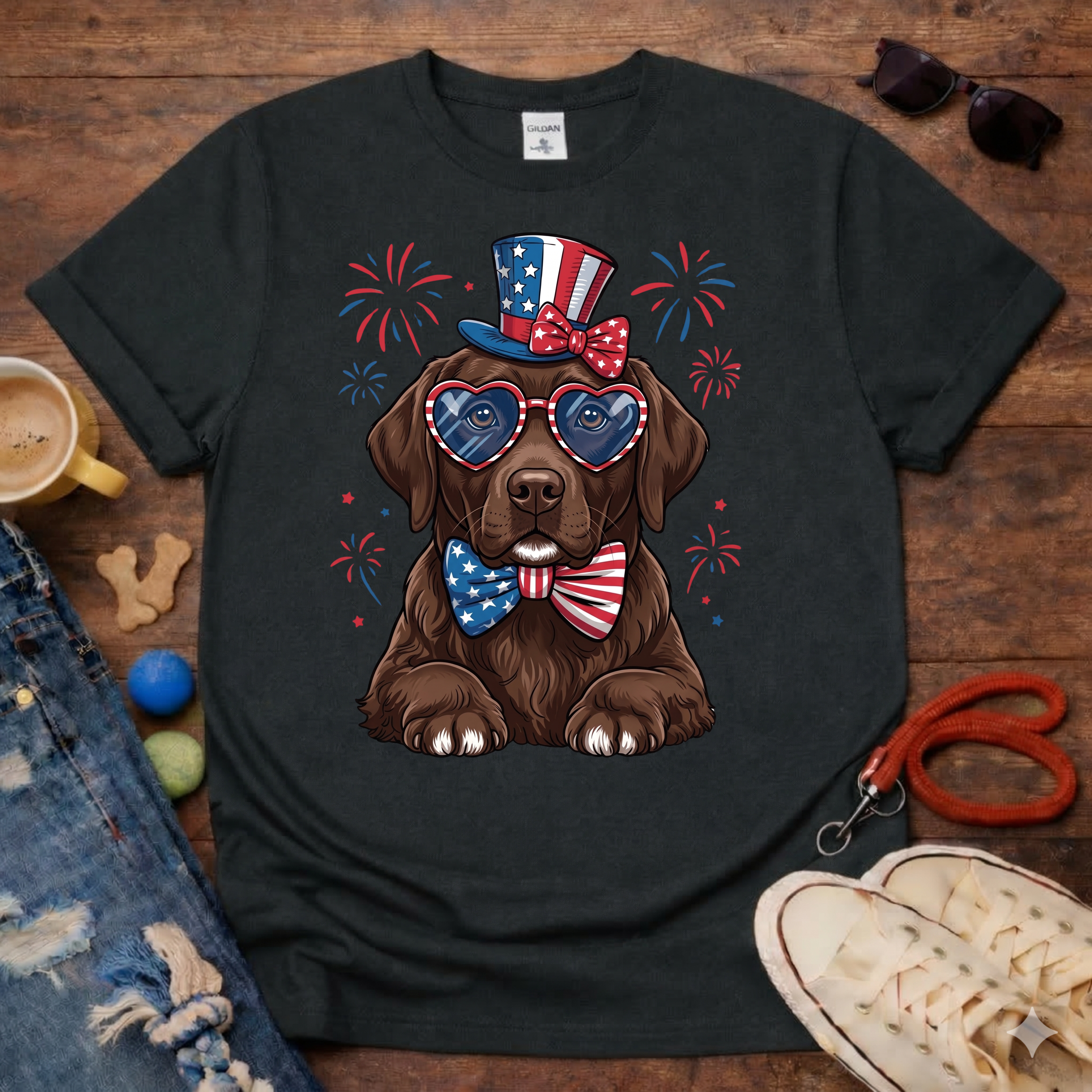 Choco Lab with Hat T-Shirt