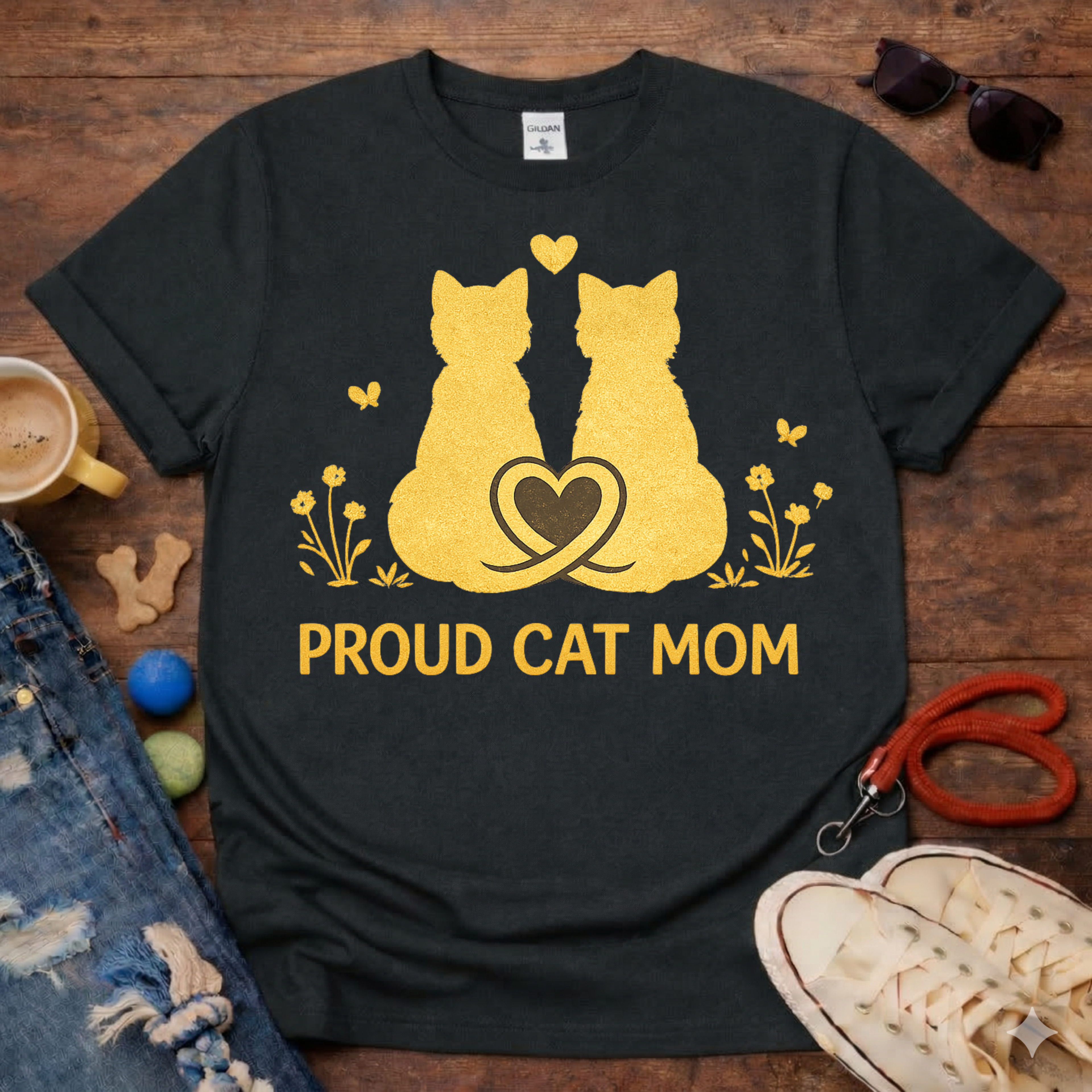 Cat mom T-shirt