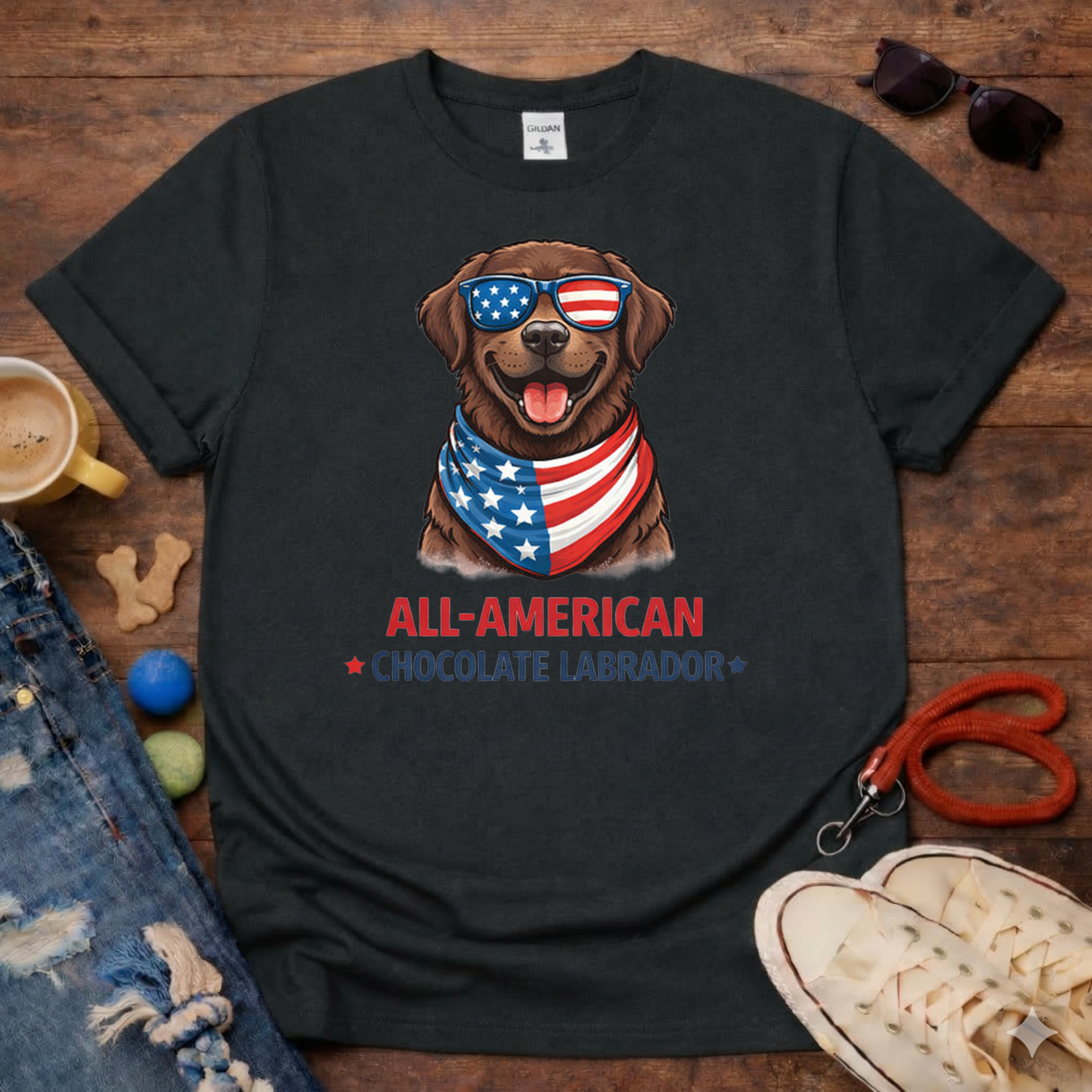 All-American Choco Lab T-Shirt