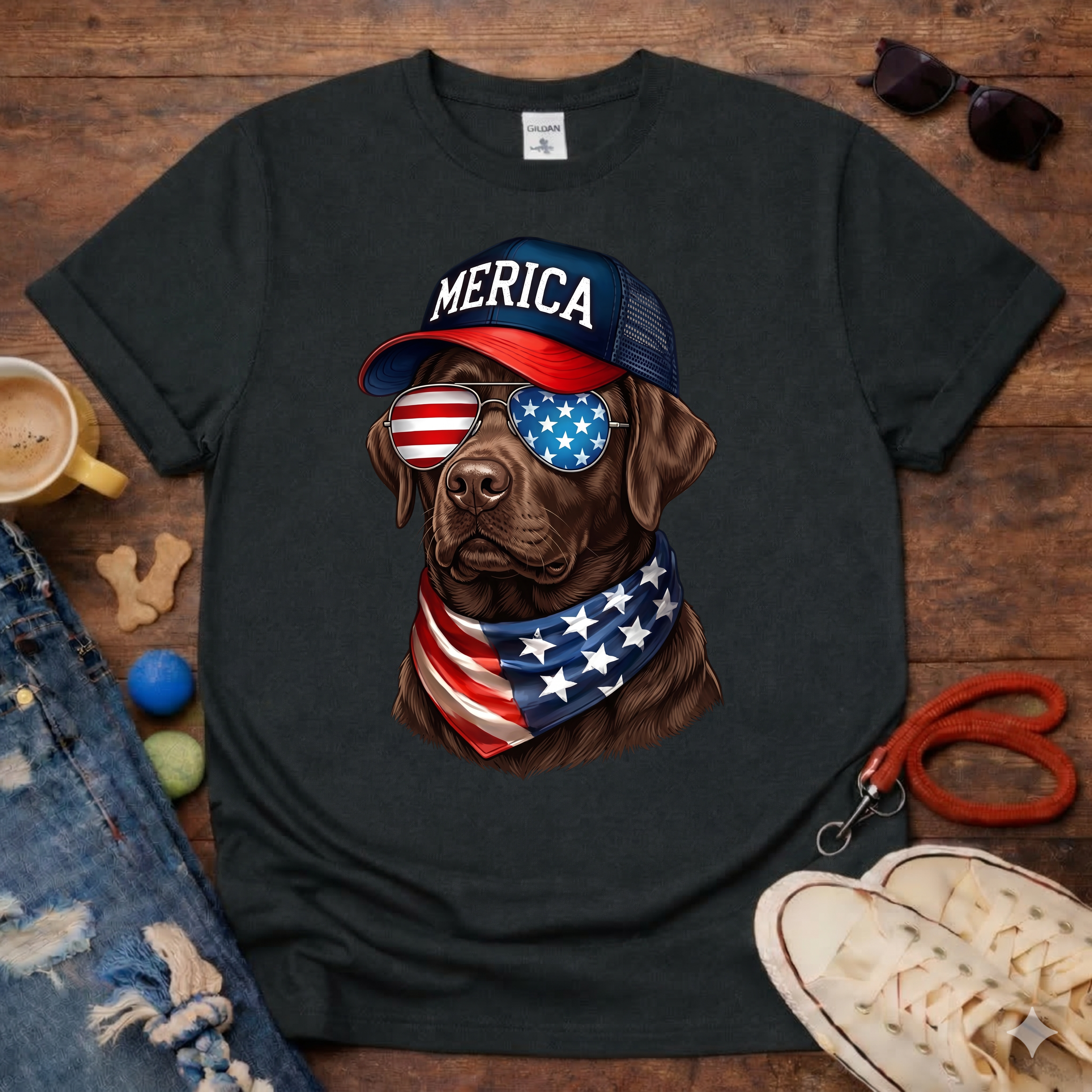 Merica Dog T-Shirt