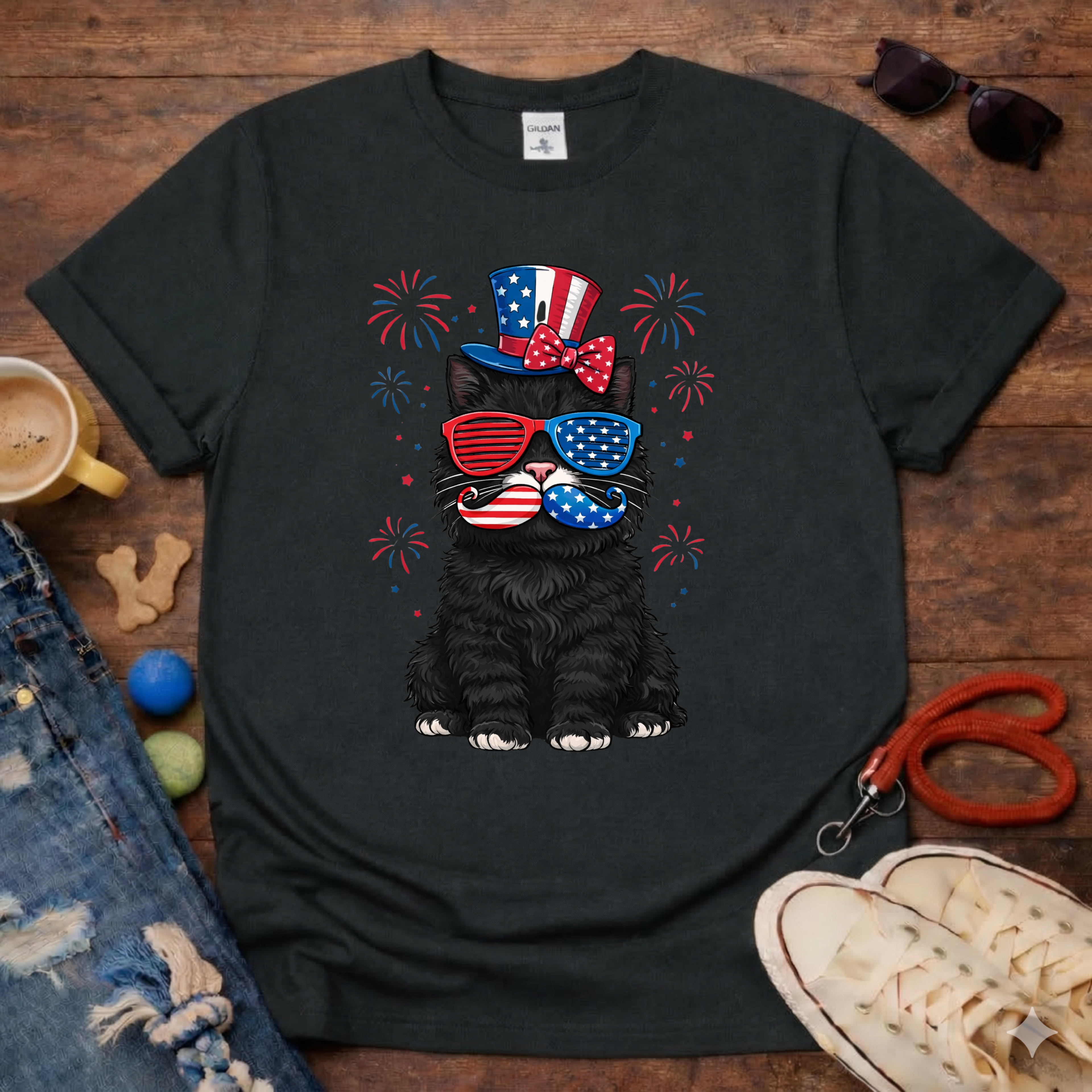 Mustache Cat T-Shirt