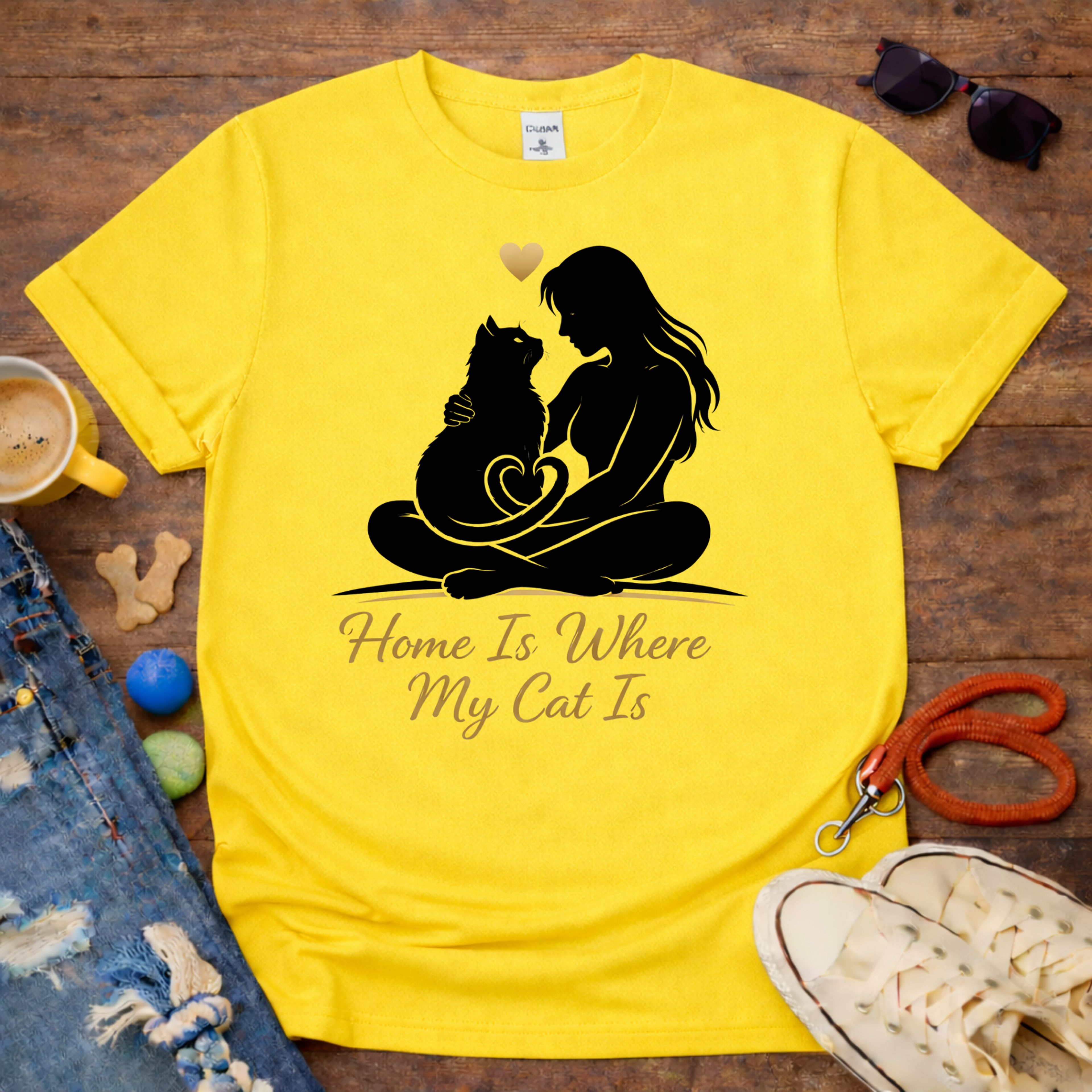 Home is Where My Cat is T-Shirt
