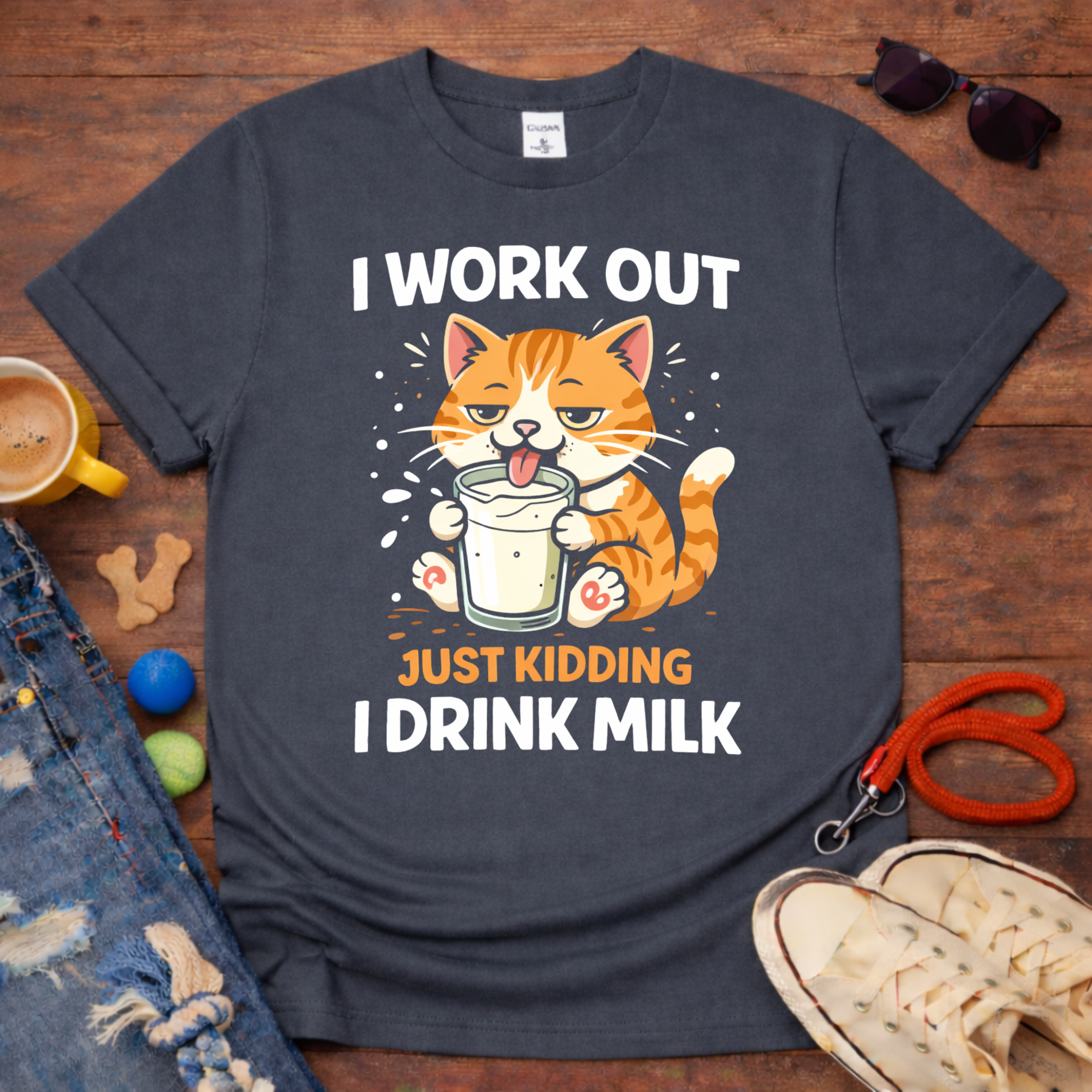 Cat drinking milk T-Shirt