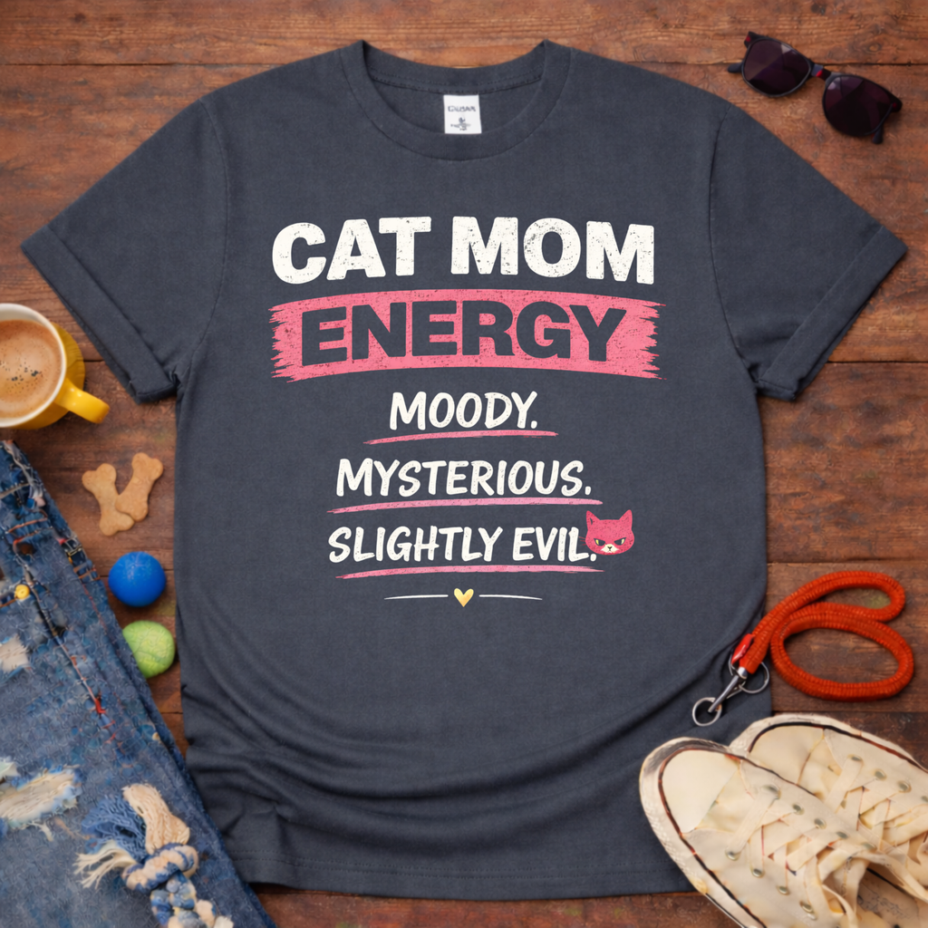 Cat Mom Energy T-Shirt