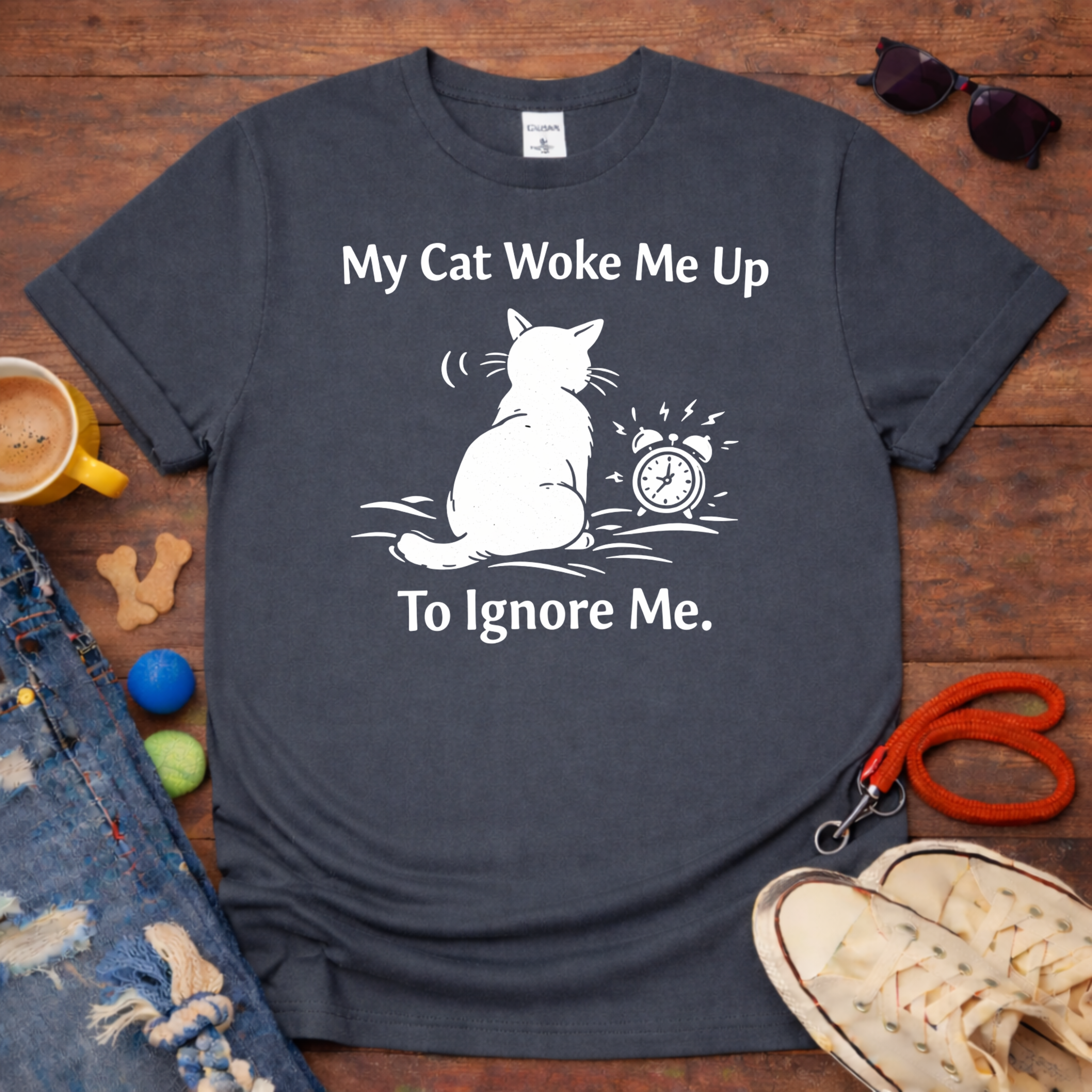 ⏰My Cat Woke me up T-Shirt⏰