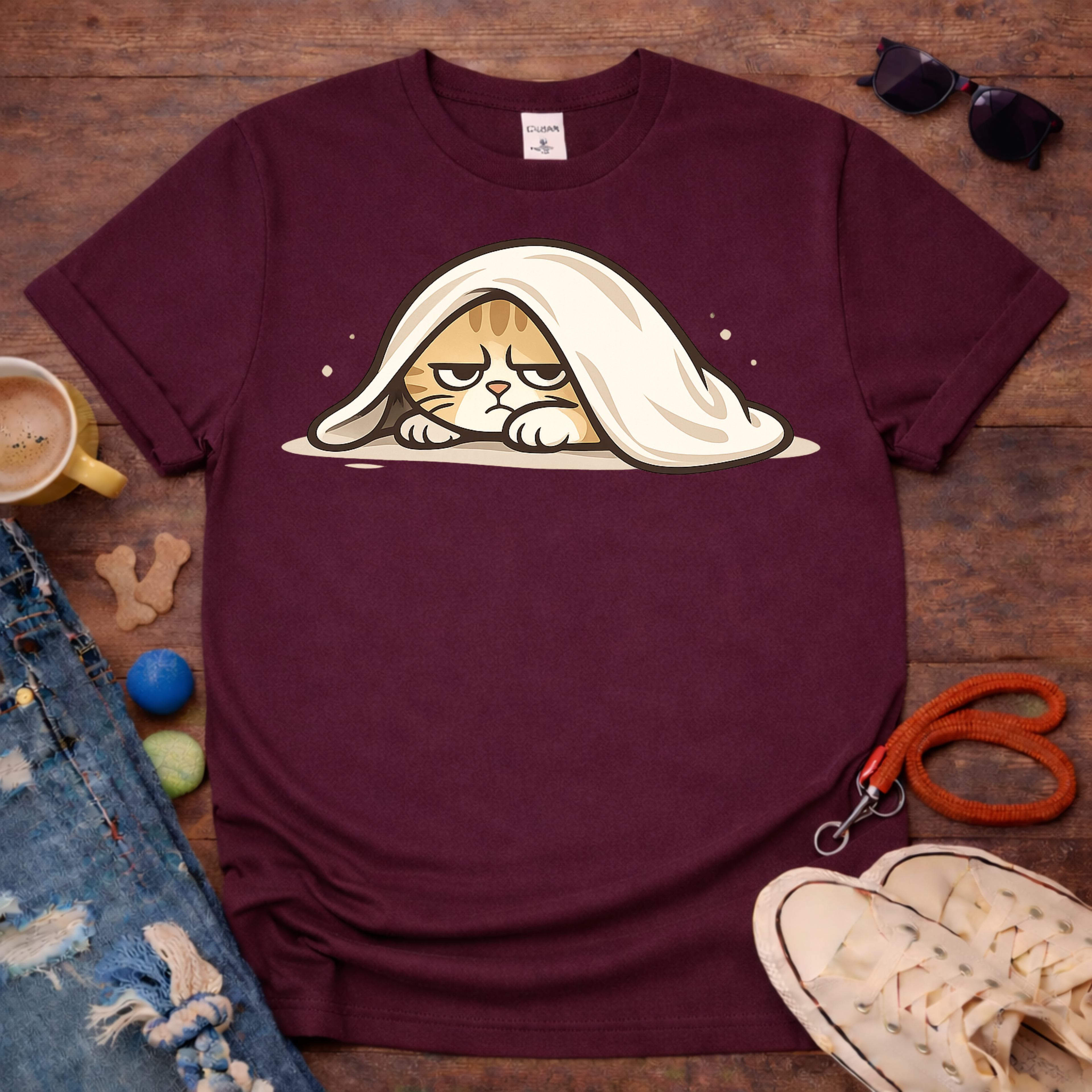 Cat under blanket T-Shirt