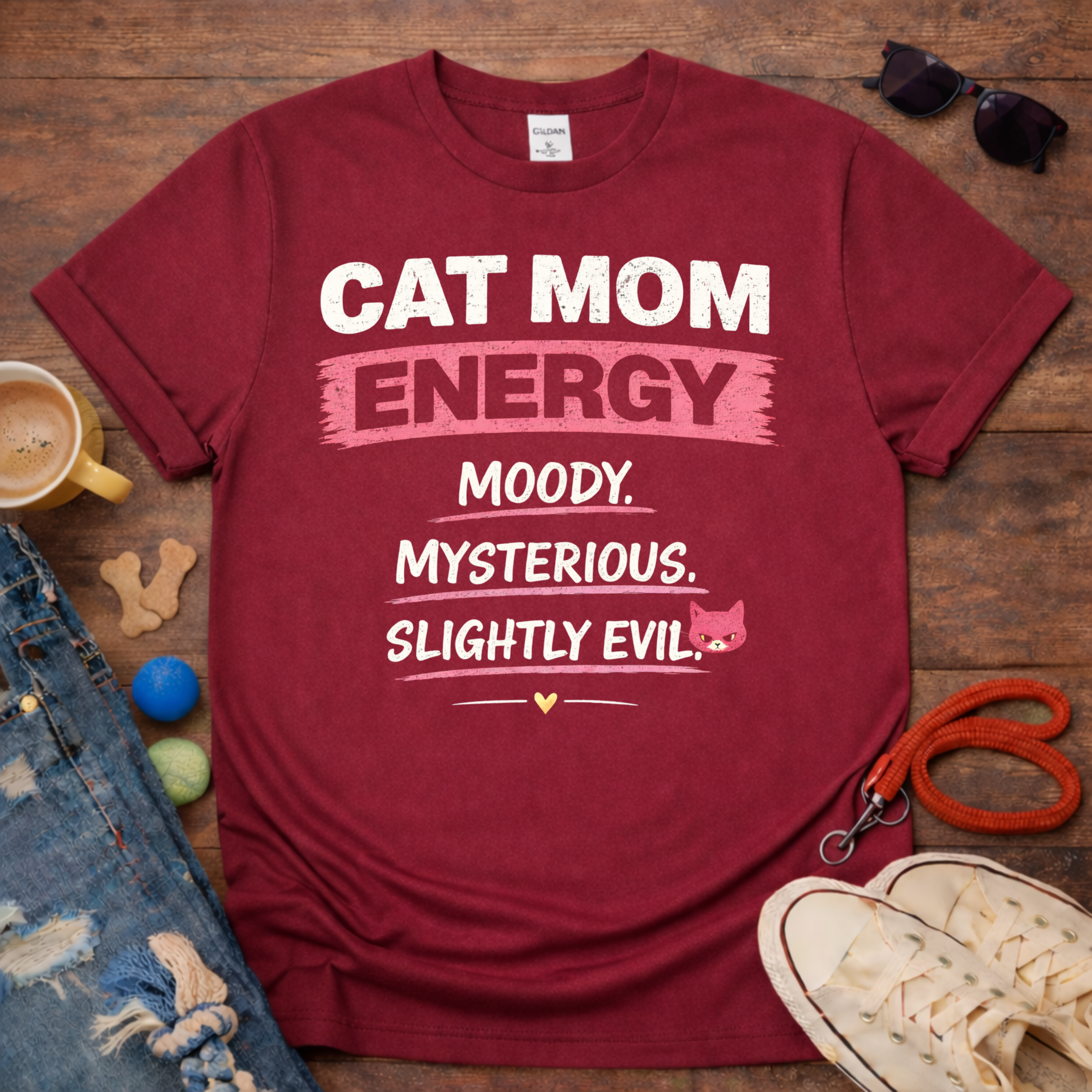 Cat Mom Energy T-Shirt