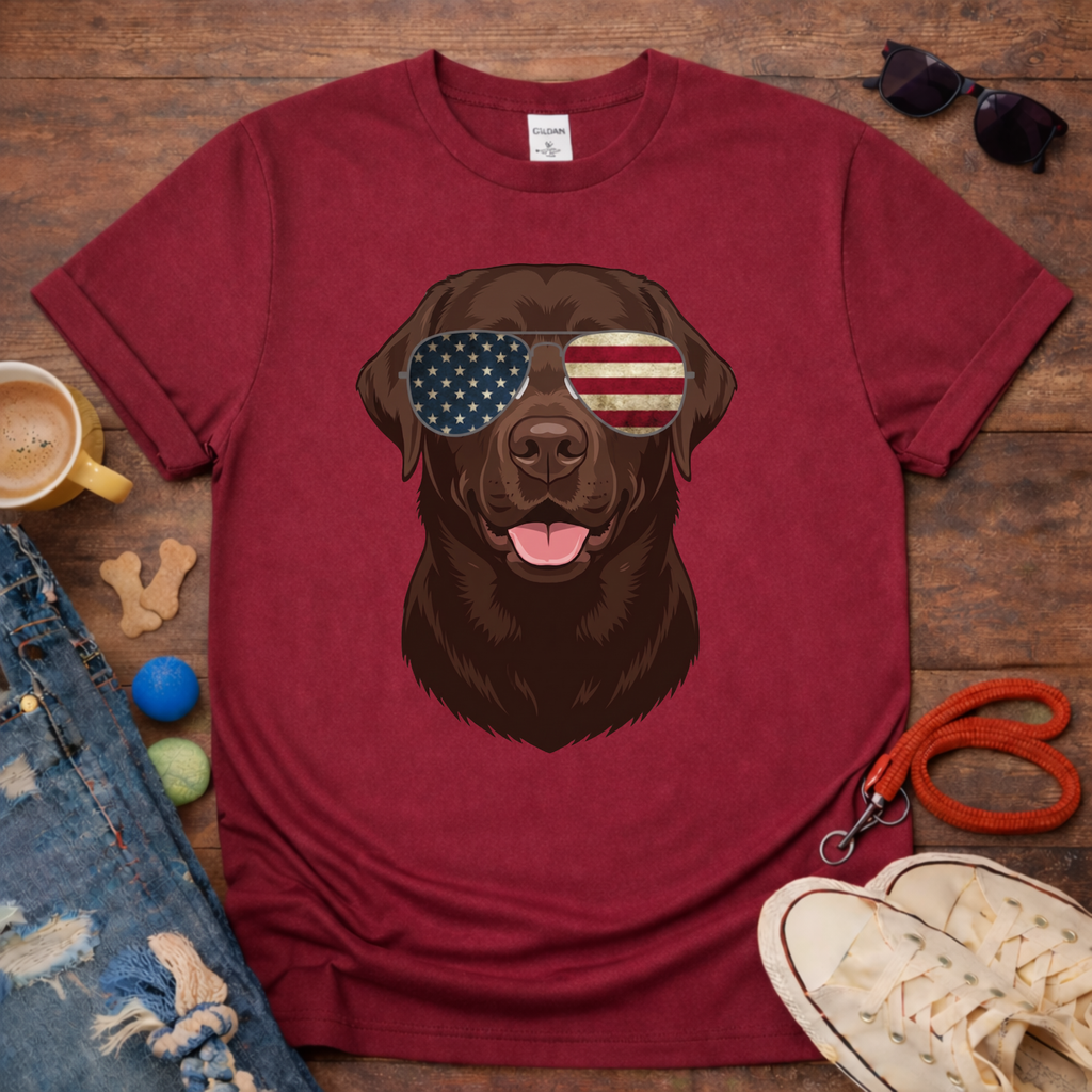 Choco Lab with Glasses T-Shirt