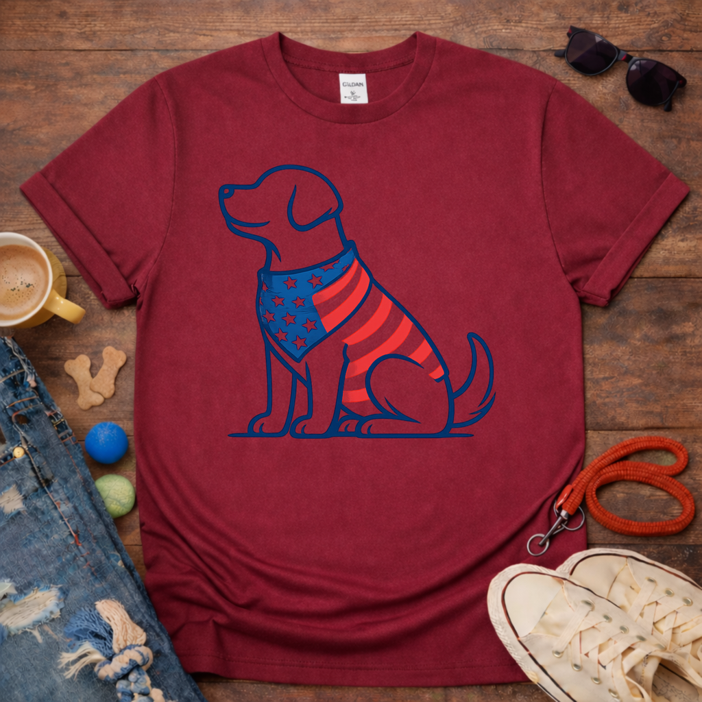 Dog and Flag T-Shirt