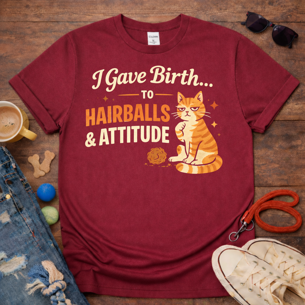 Hairball & Attitude  T-Shirt